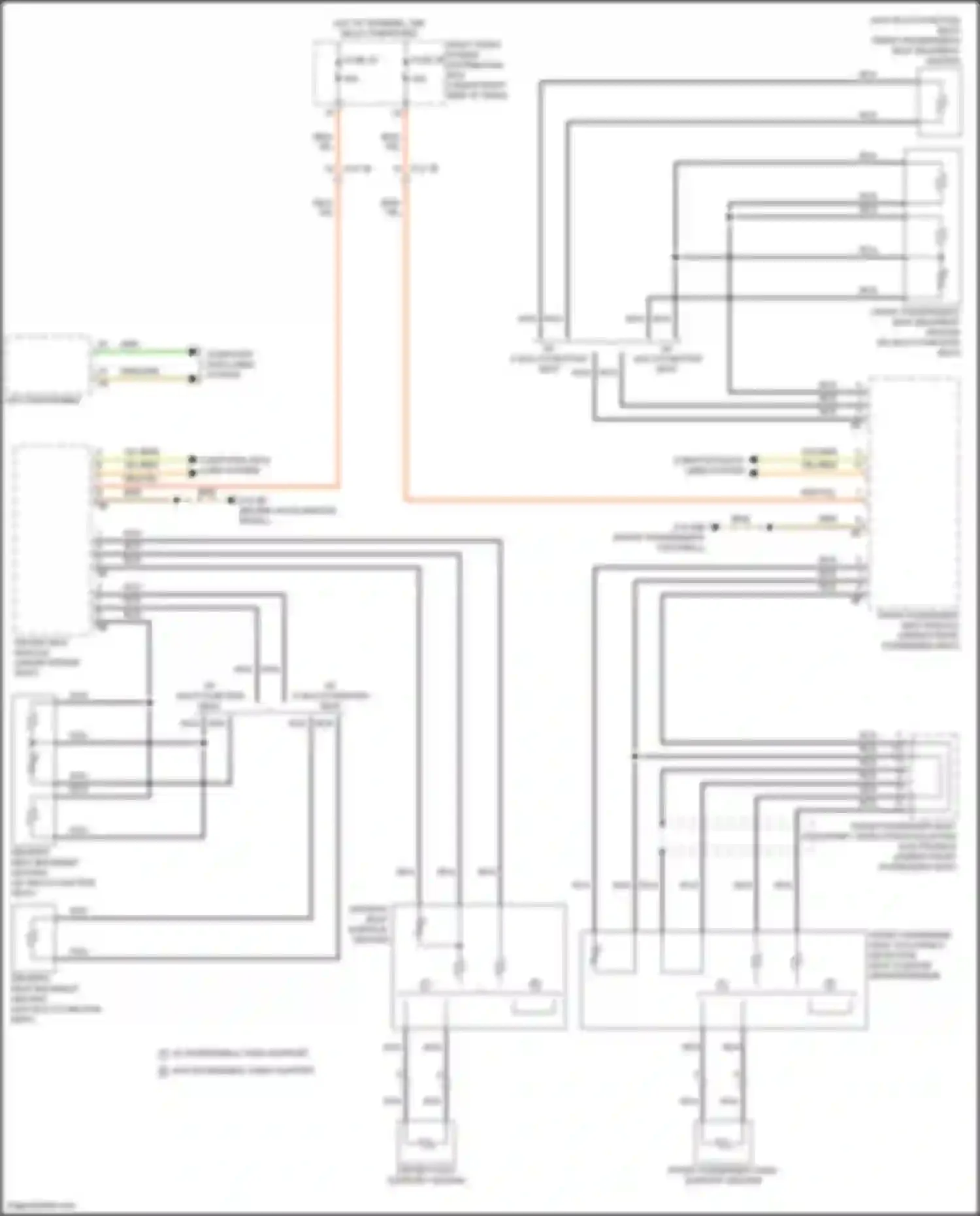 Wiring diagram front passenger seat occupancy detection evaluation electronics for BMW X5 M F95 facelift (2023-2024) (1 of 4)