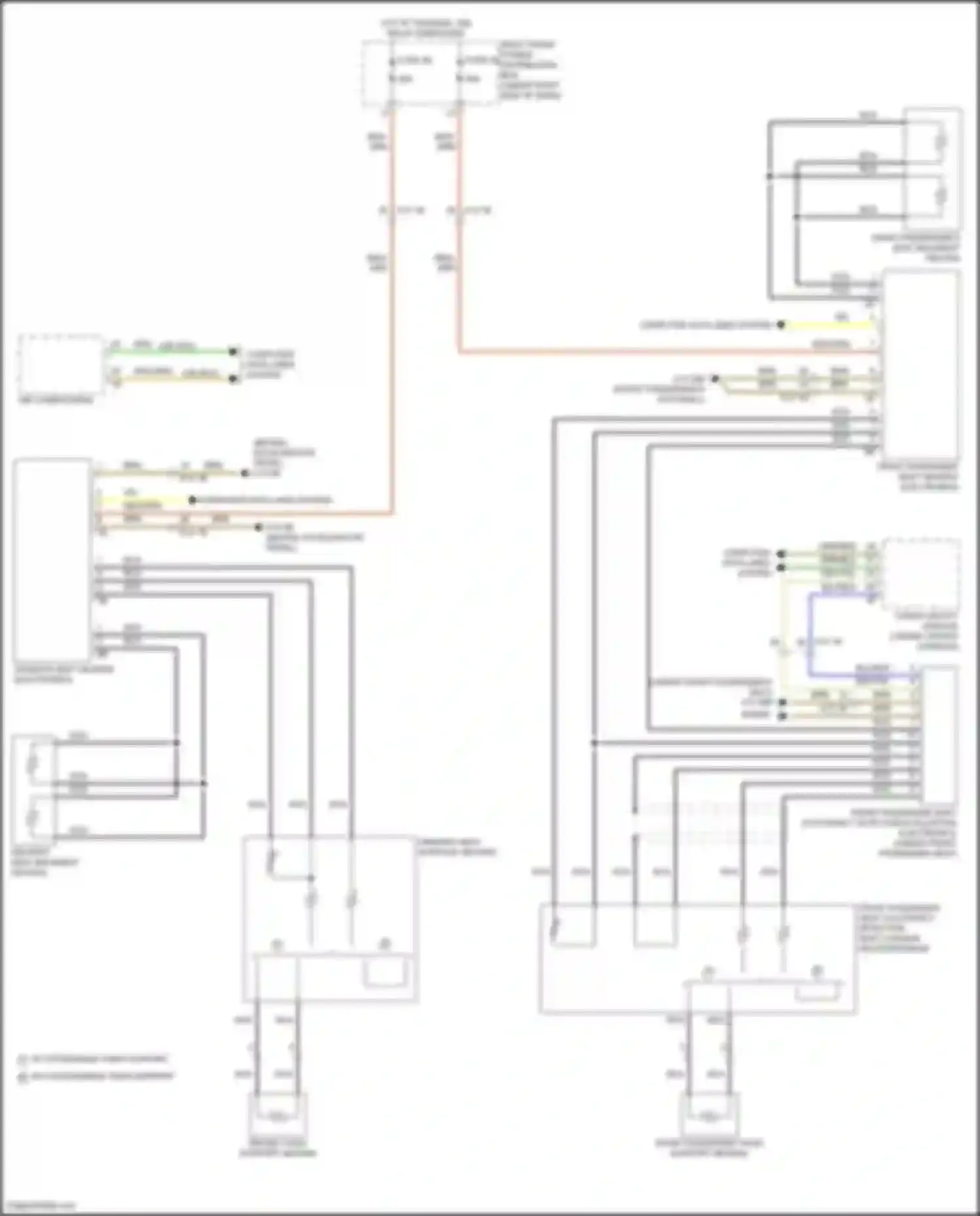 Wiring diagram front passenger thigh support heating for BMW X5 M F95 facelift (2023-2024) (2 of 3)