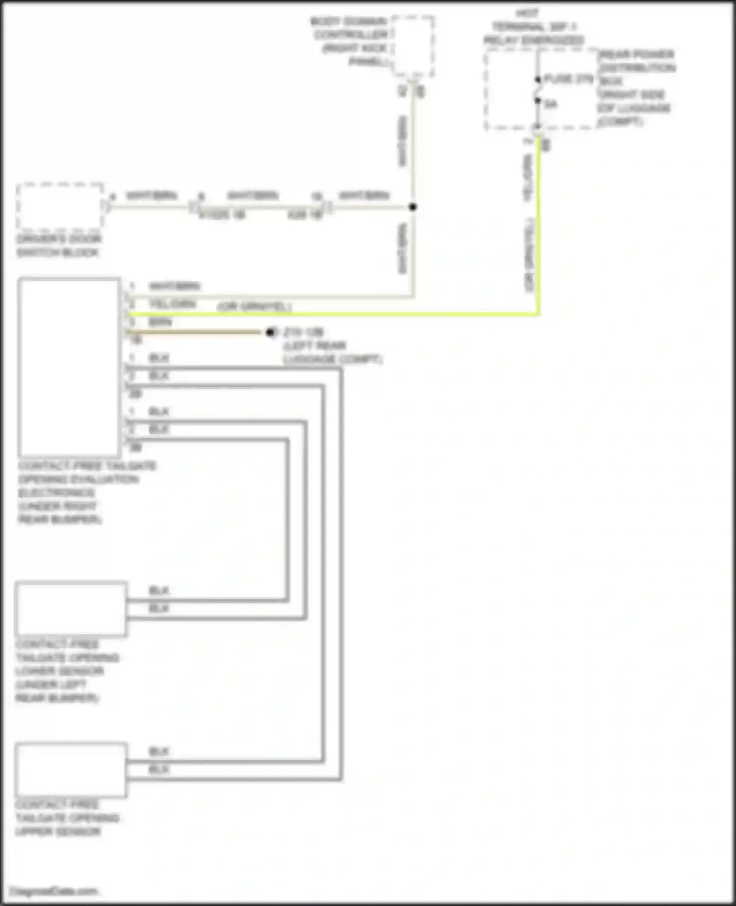 Wiring diagram fuse 279 for BMW X5 M F95 facelift (2023-2024) (1 of 2)