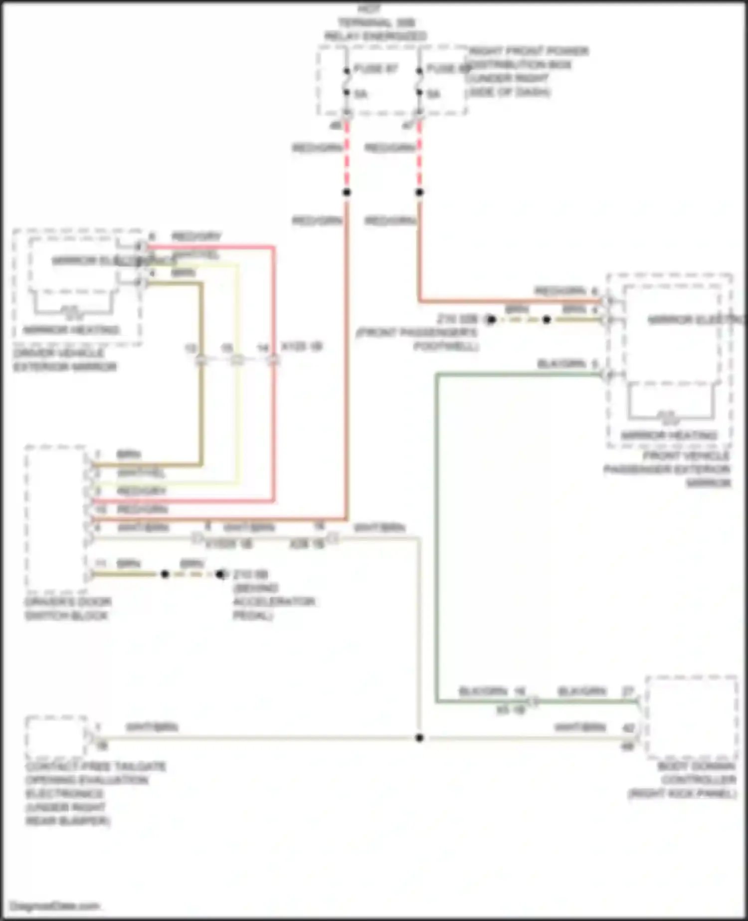 Wiring diagram fuse 68 for BMW X5 M F95 facelift (2023-2024) (2 of 6)