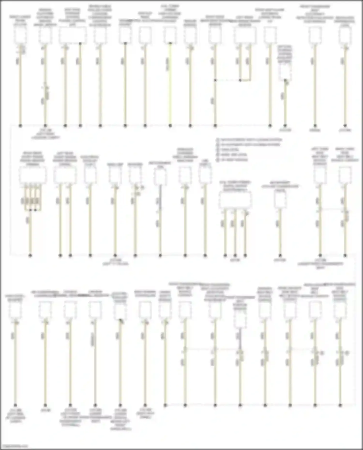 Wiring diagram right third row seat belt buckle contact for BMW X5 M F95 facelift (2023-2024) (1 of 2)