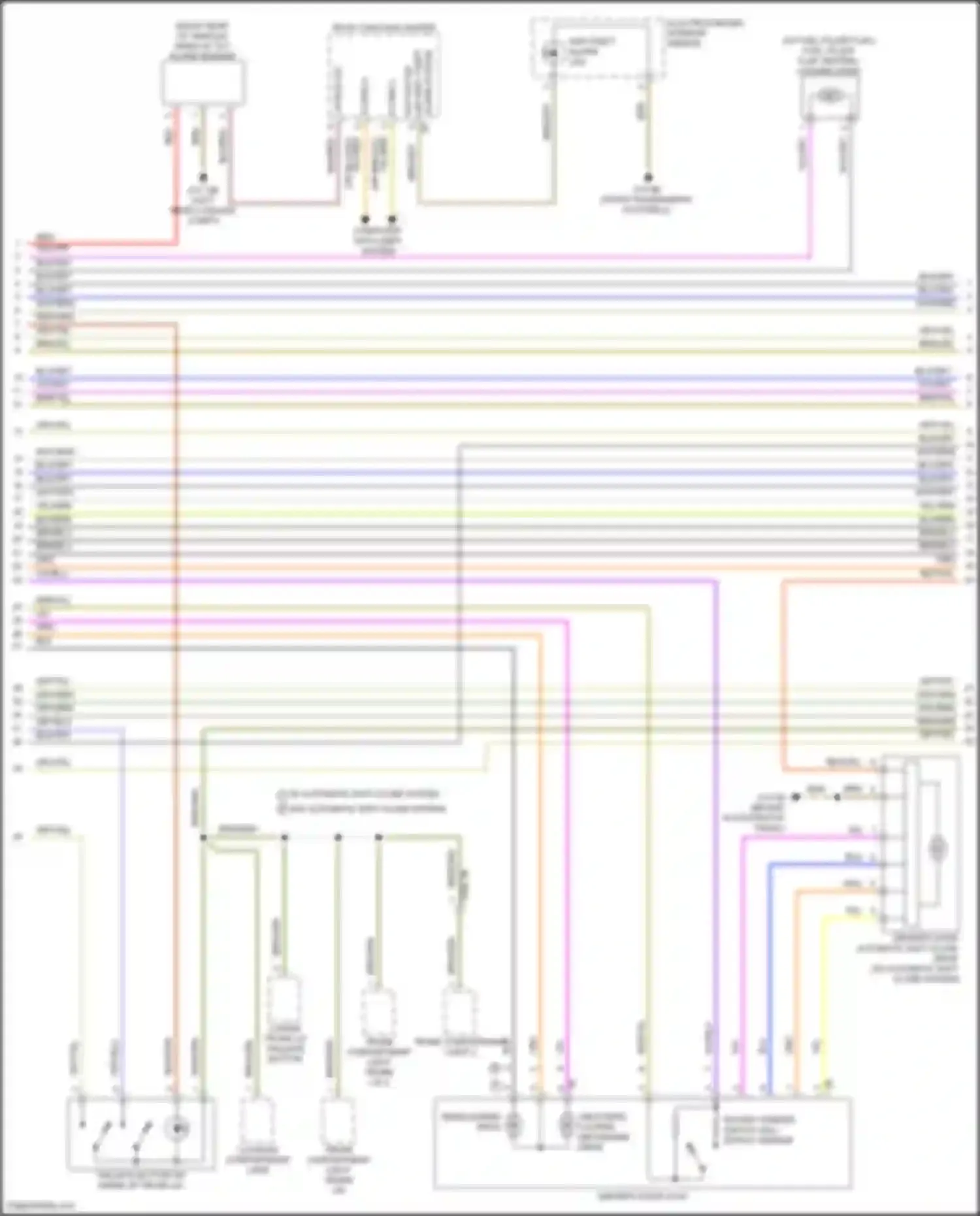Car Wiring Diagrams for X5 M BMW F95 (2019-2023): Power door locks circuit (2 of 5)