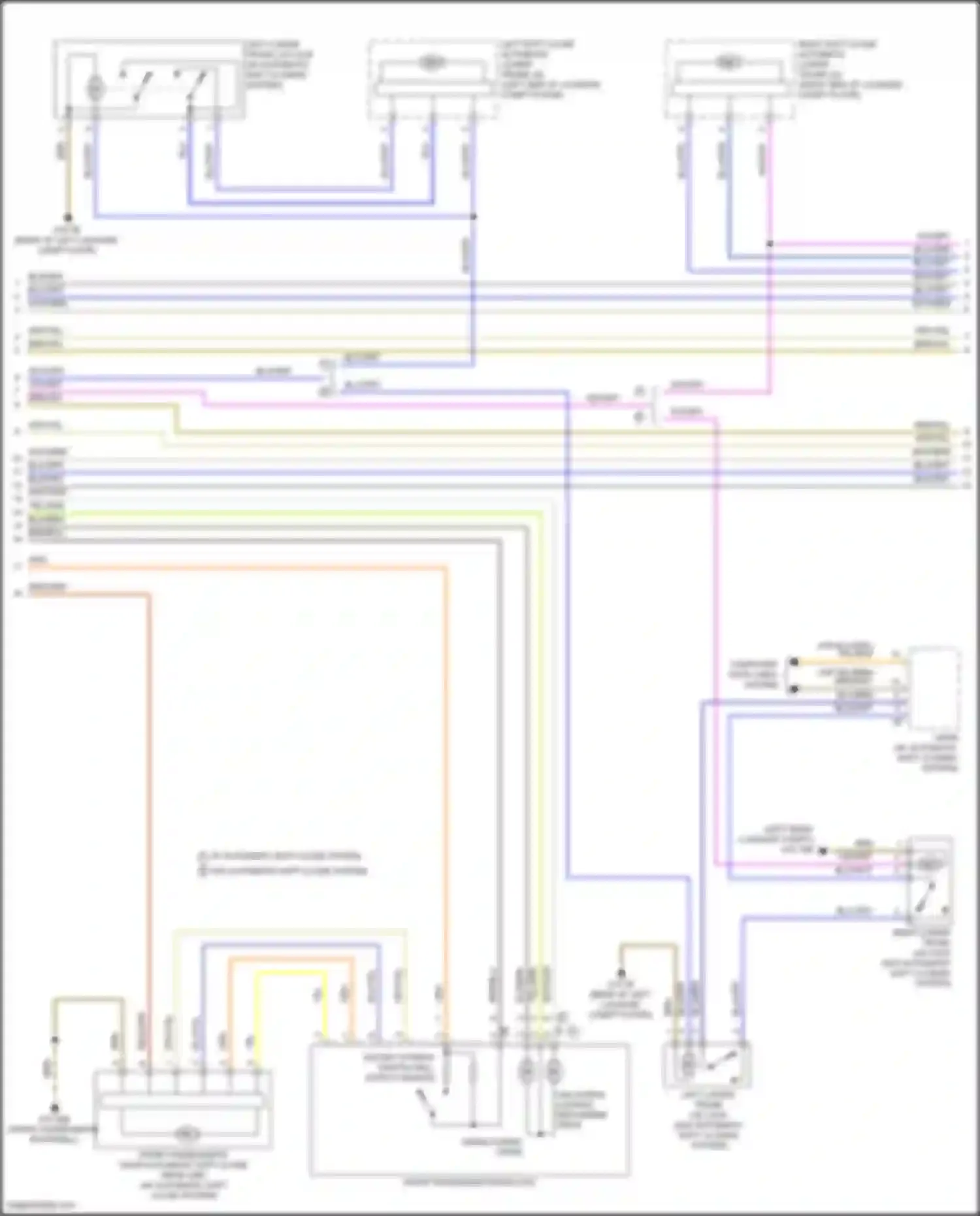 Car Wiring Diagrams for X5 M BMW F95 (2019-2023): Power door locks circuit (4 of 5)