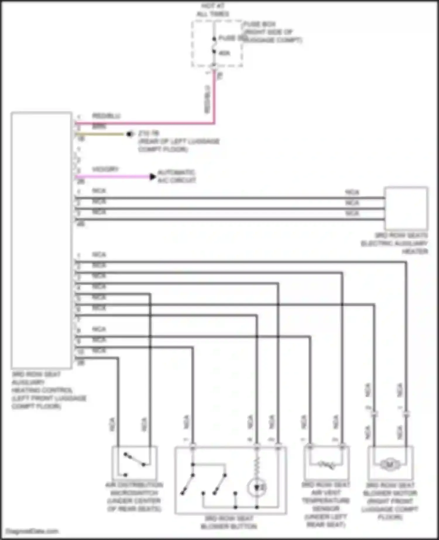 Wiring diagram air distribution microswitch for BMW X5 M F95 (2019-2023) (1 of 1)