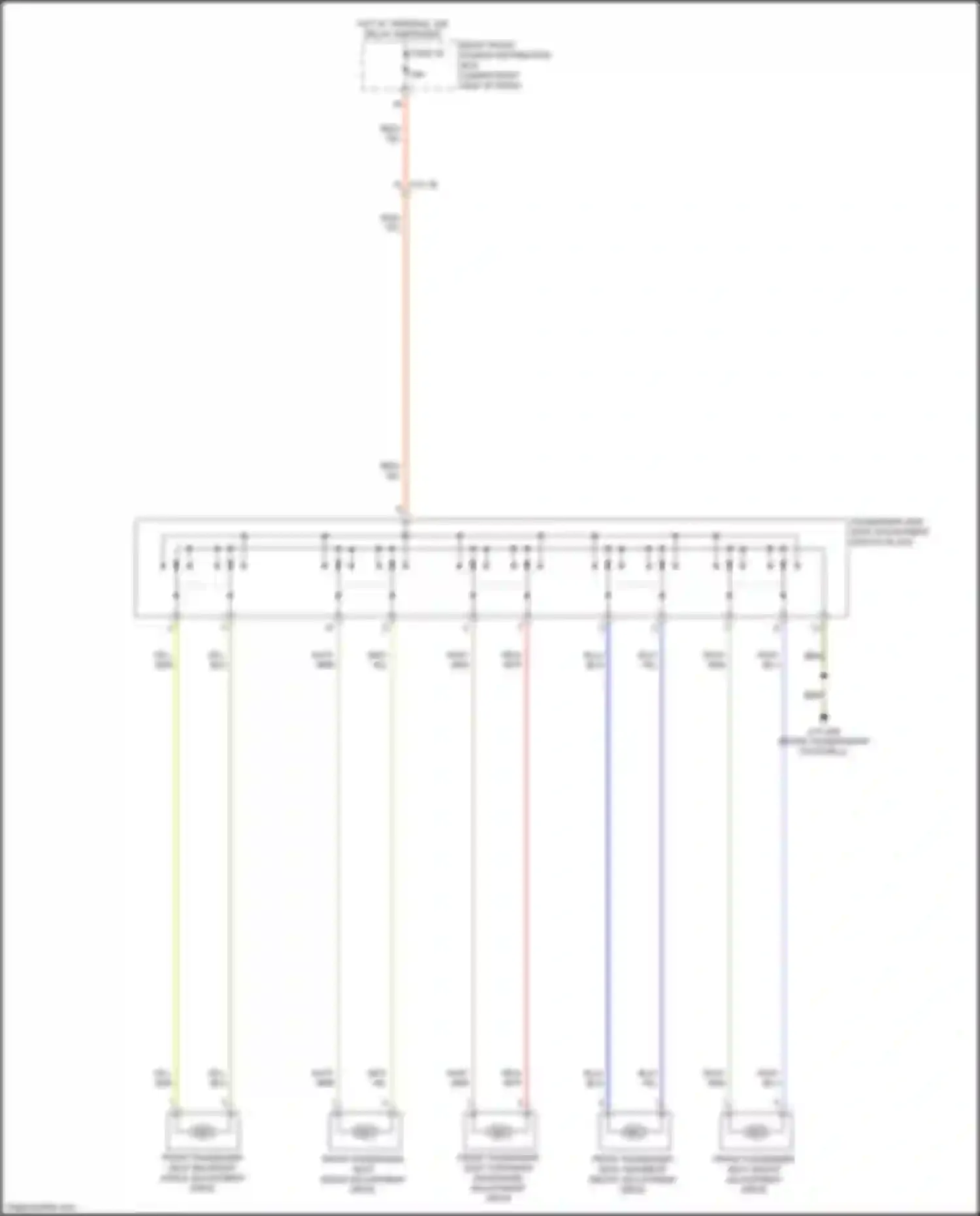Wiring diagram front passenger seat forward/ backward adjustment drive for BMW X5 M F95 (2019-2023) (1 of 1)