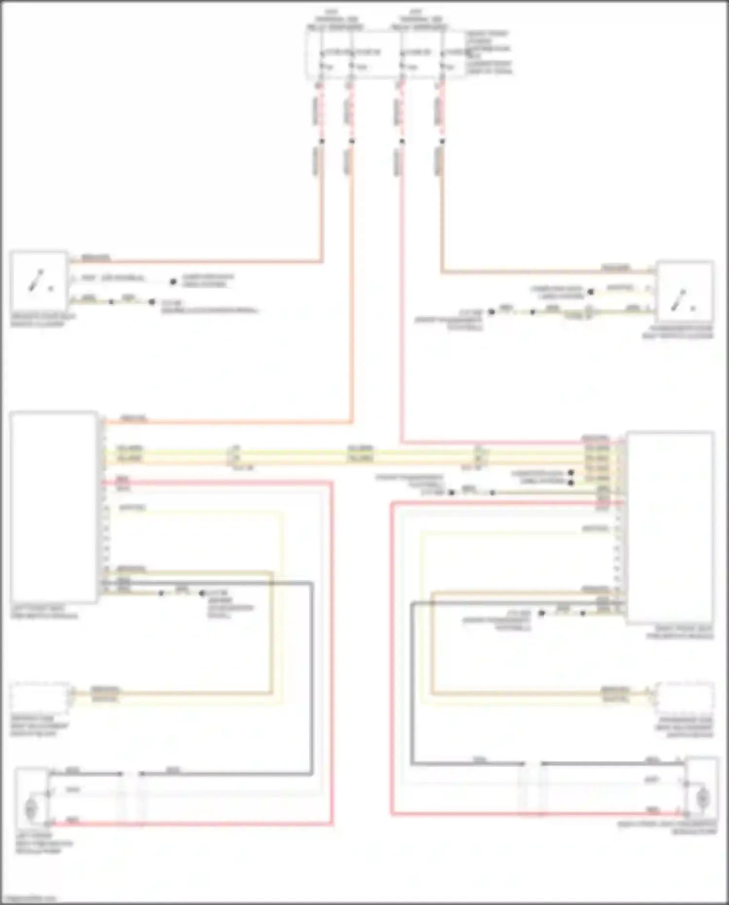 Wiring diagram passenger side seat adjustment switch block for BMW X5 M F95 (2019-2023) (2 of 3)