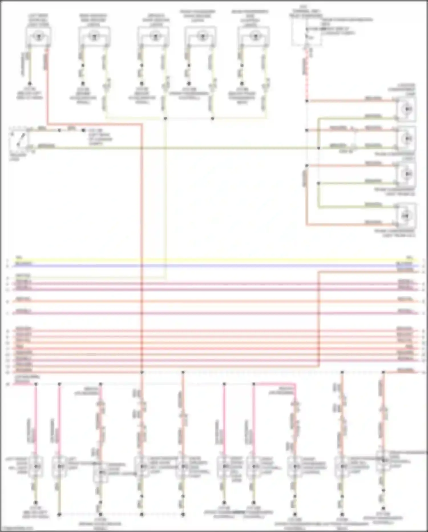 Wiring diagram rear passenger's side courtesy lights for BMW X5 M F95 (2019-2023) (1 of 1)