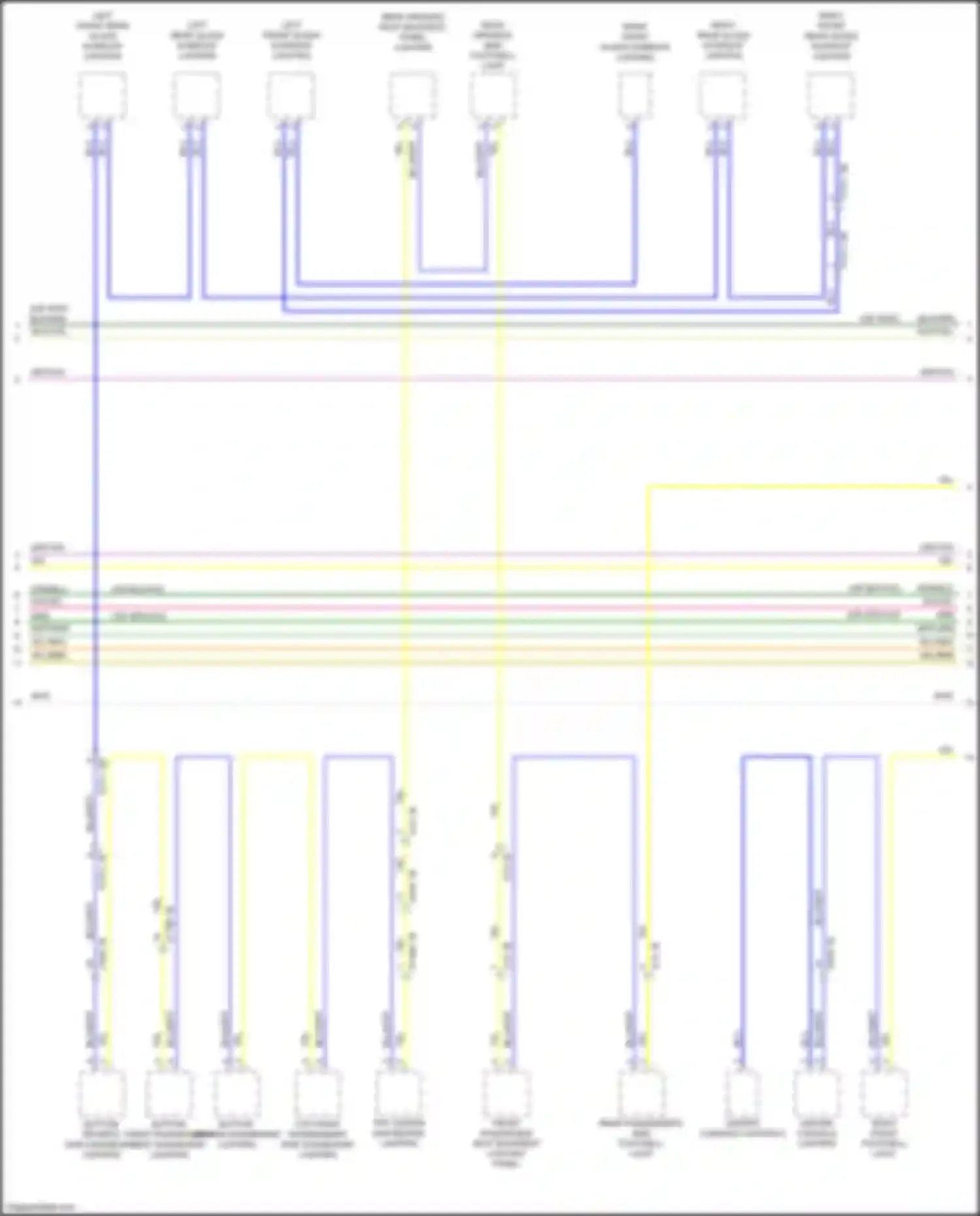 Wiring diagram rear passenger's side footwell light for BMW X5 M F95 (2019-2023) (3 of 3)