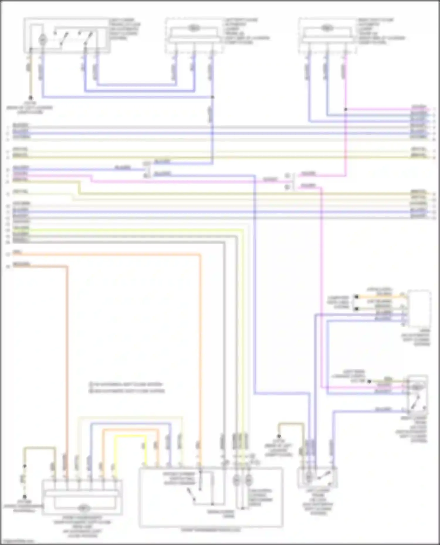 Wiring diagram w/o automatic soft close system for BMW X5 M F95 (2019-2023) (3 of 8)