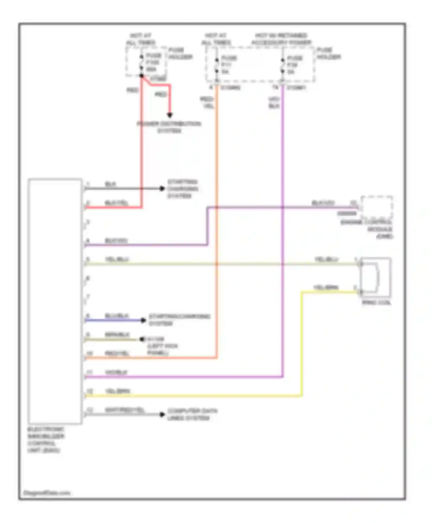 X5 BMW E53 facelift (2003-2007): 4.4l, immobilizer circuit