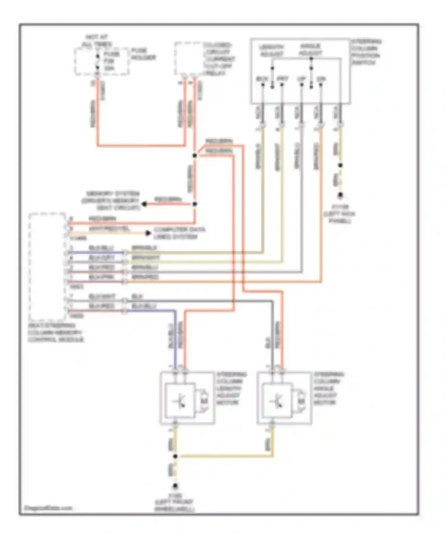 X5 BMW E53 facelift (2003-2007): Steering column memory circuit