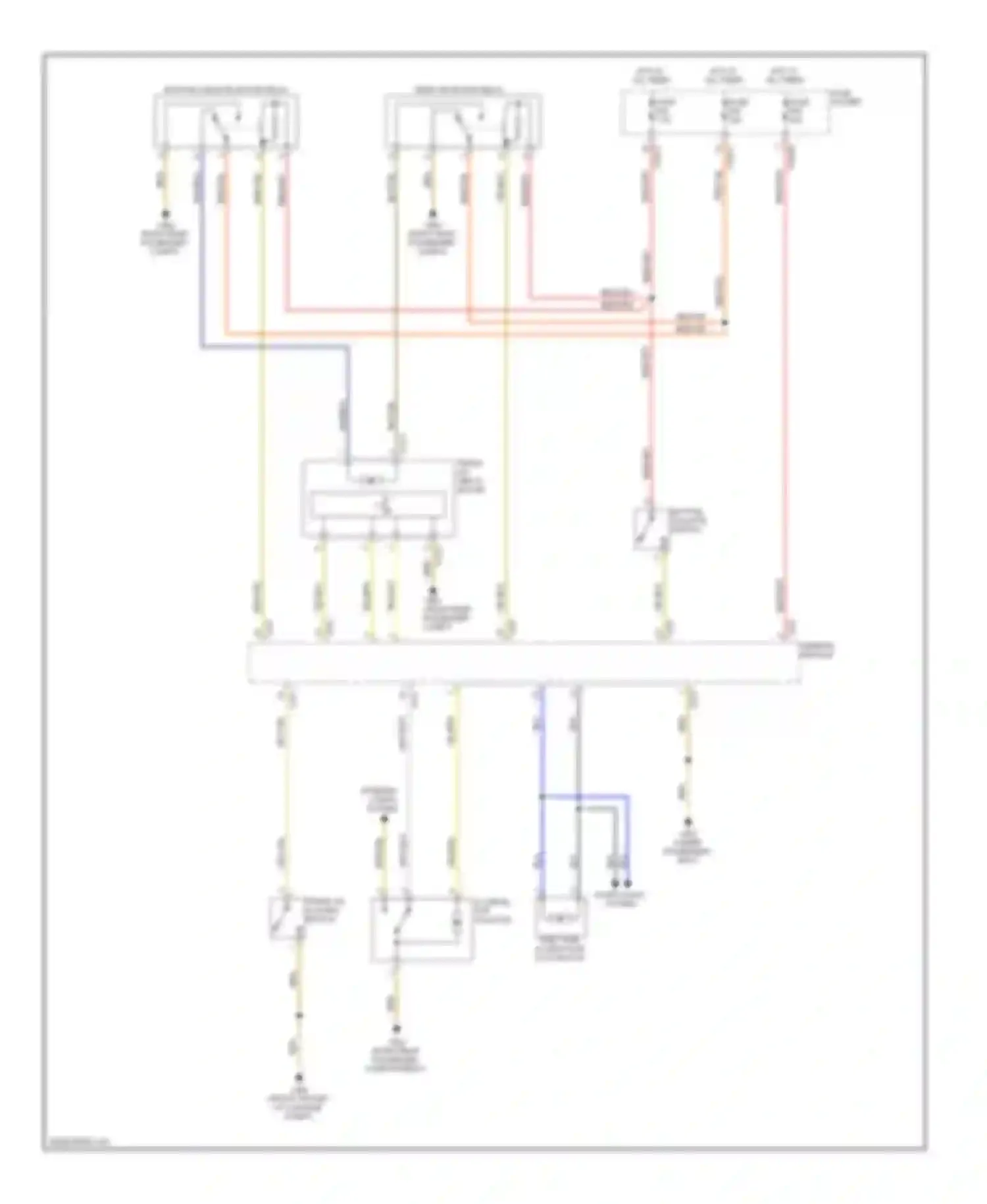 X5 BMW E53 facelift (2003-2007): Trunk & fuel door release circuit
