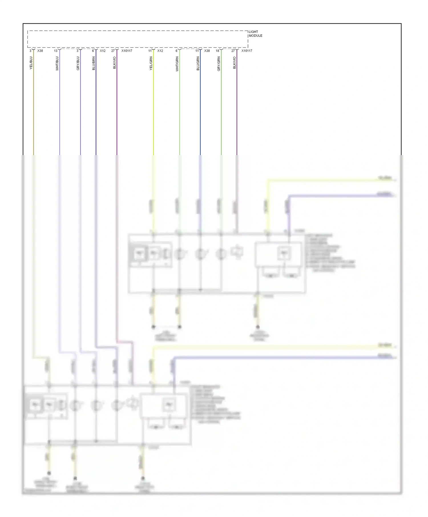 Wiring diagram blu/brn for BMW X5 E53 facelift (2003-2007) (1 of 26)