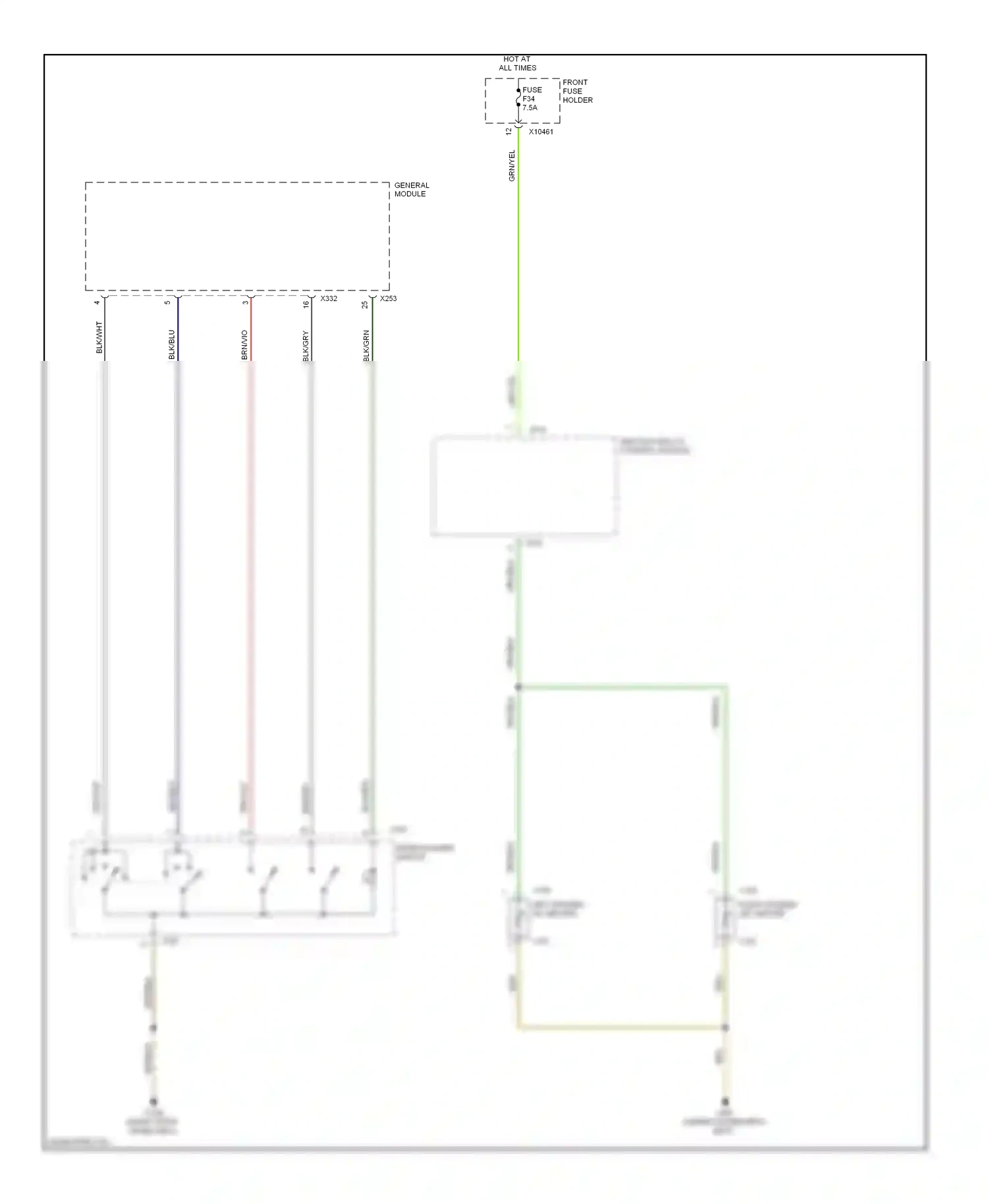 Wiring diagram brn/blk for BMW X5 E53 facelift (2003-2007) (58 of 58)