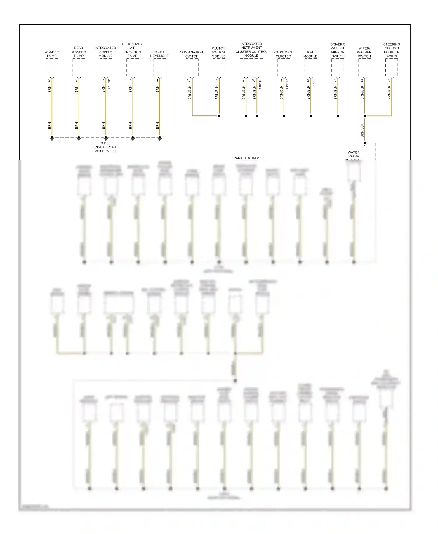 Wiring diagram brn/blk for BMW X5 E53 facelift (2003-2007) (28 of 58)