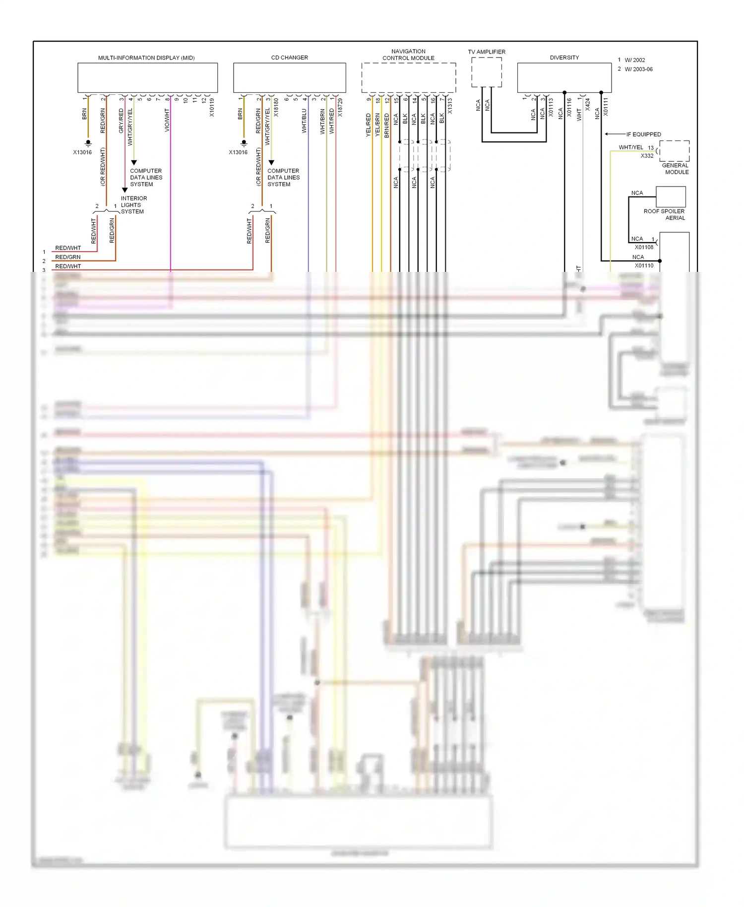 Wiring diagram brn/red for BMW X5 E53 facelift (2003-2007) (21 of 22)