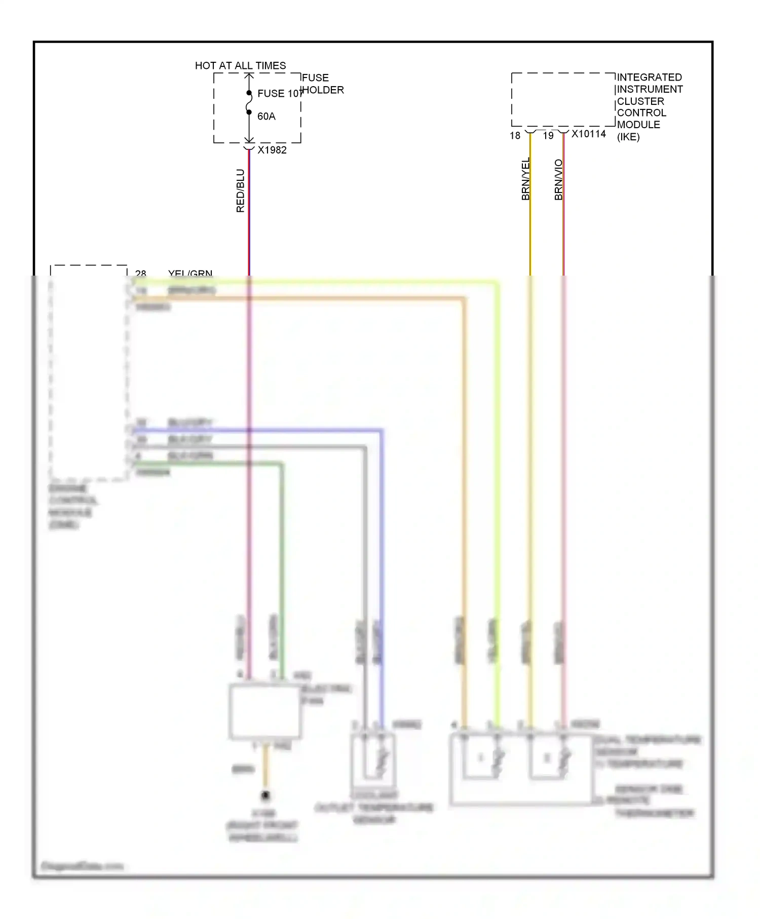 Wiring diagram brn/yel for BMW X5 E53 facelift (2003-2007) (3 of 18)