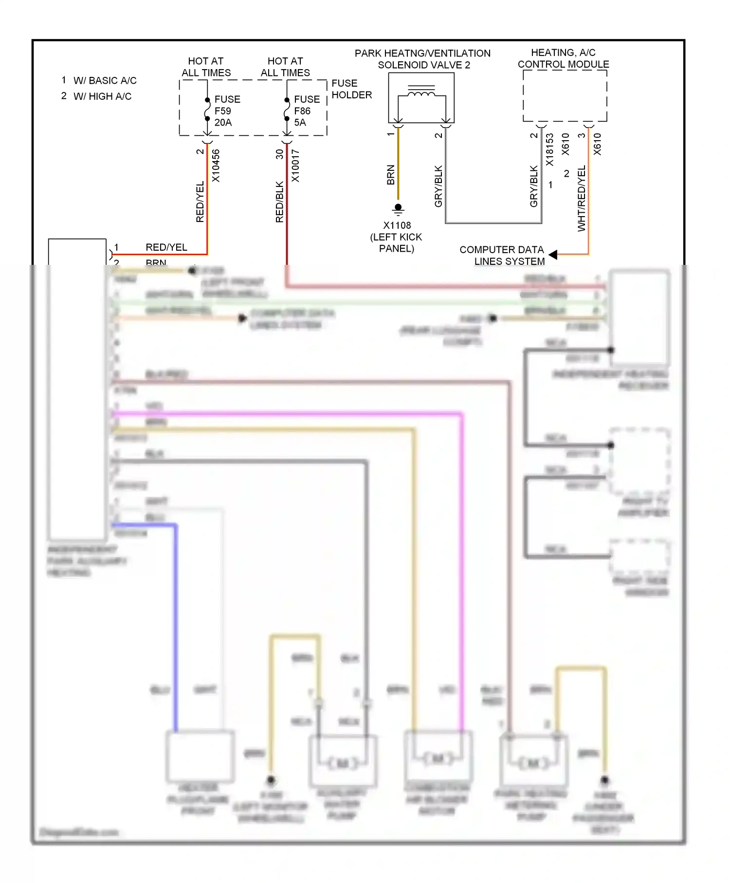 Wiring diagram computer data lines system for BMW X5 E53 facelift (2003-2007) (10 of 49)