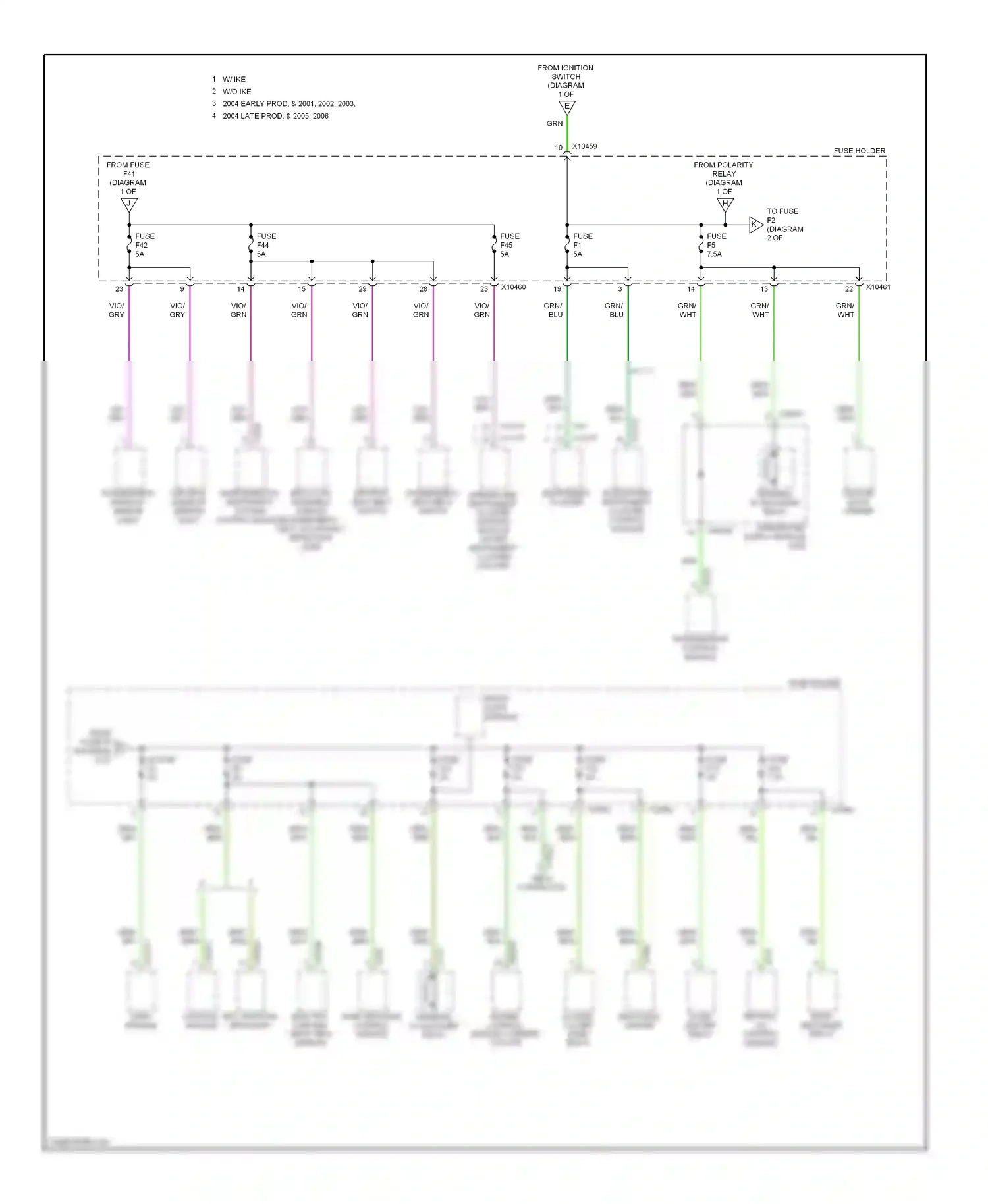 BMW X5 E53 facelift (2003-2007) engine closed- control closed module current (dme) cut-off relay wiring diagram  (2 of 3)