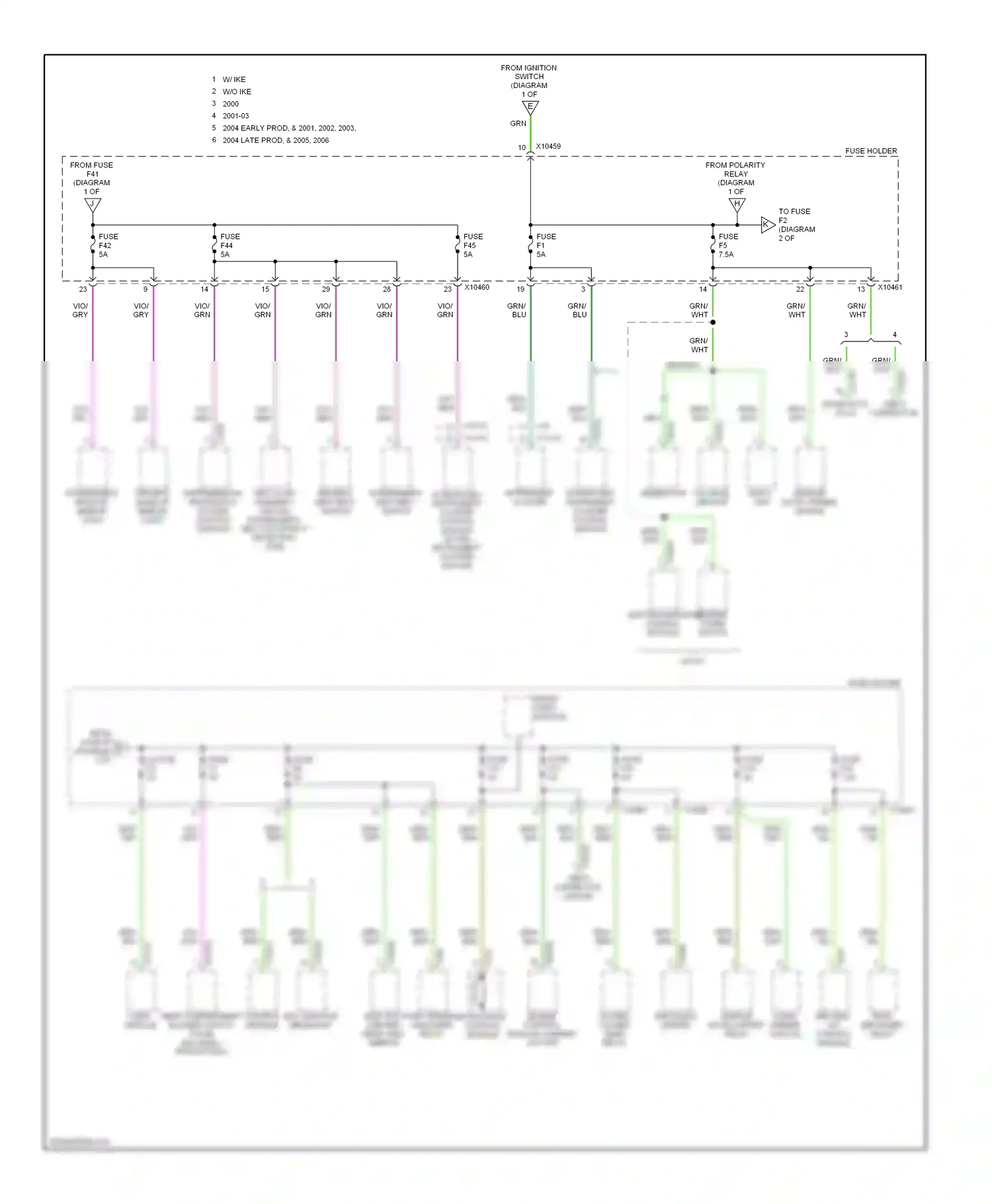 BMW X5 E53 facelift (2003-2007) engine closed- control closed module current (dme) cut-off relay wiring diagram  (1 of 3)