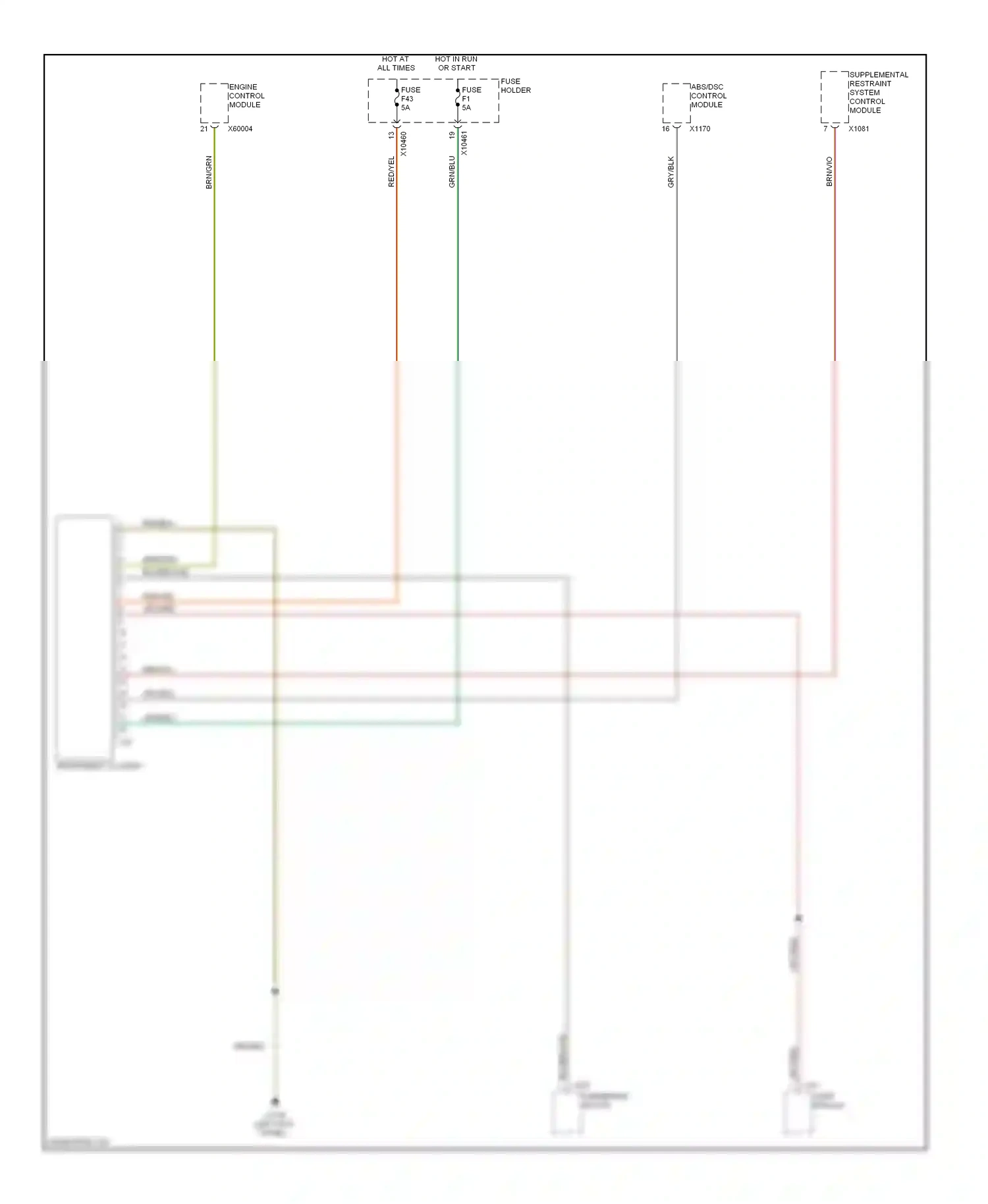 Wiring diagram engine control module for BMW X5 E53 facelift (2003-2007) (1 of 9)