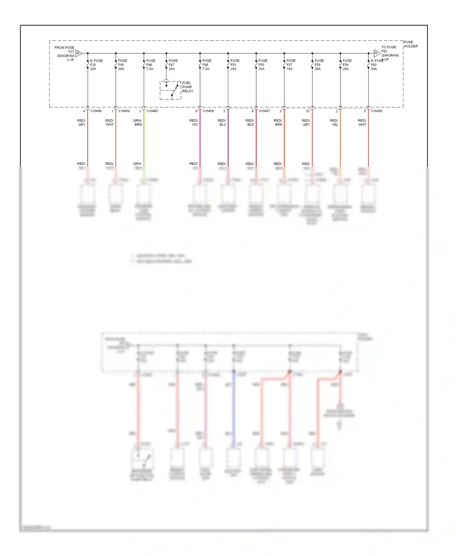 Wiring diagram final stage unit for BMW X5 E53 facelift (2003-2007) (2 of 7)