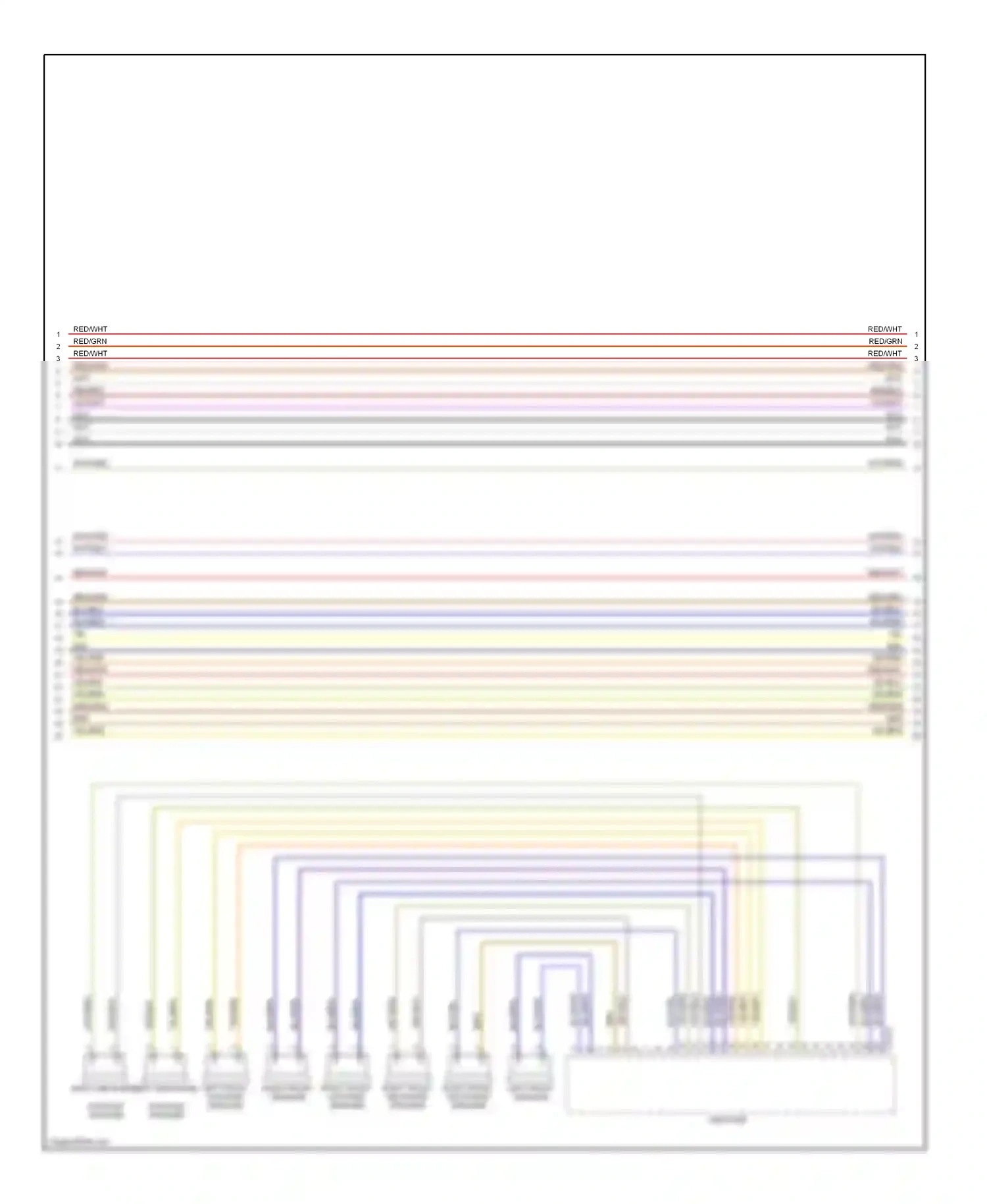 Wiring diagram left front hi-range speaker for BMW X5 E53 facelift (2003-2007) (2 of 2)