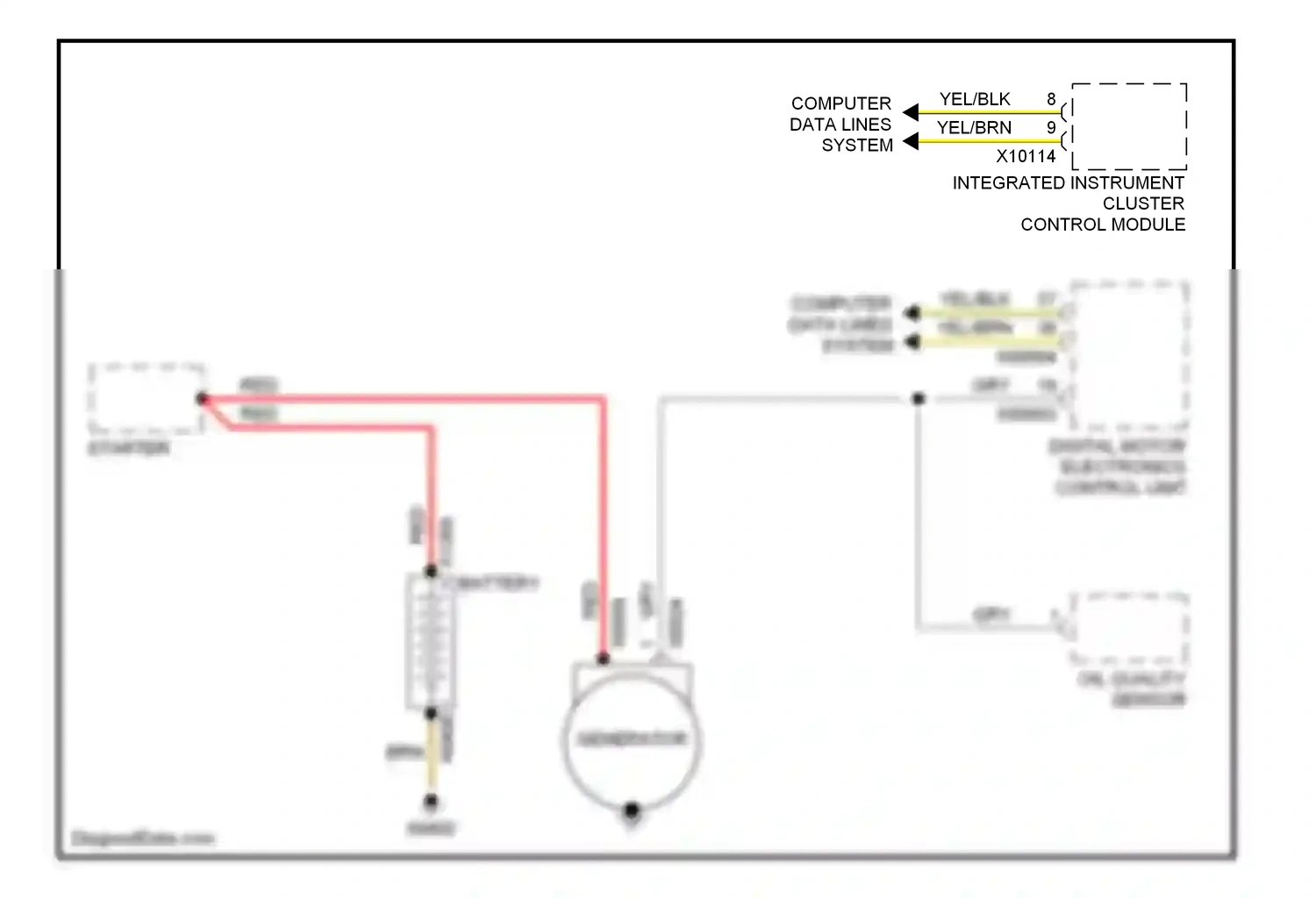 Wiring diagram oil quality sensor for BMW X5 E53 facelift (2003-2007) (1 of 2)