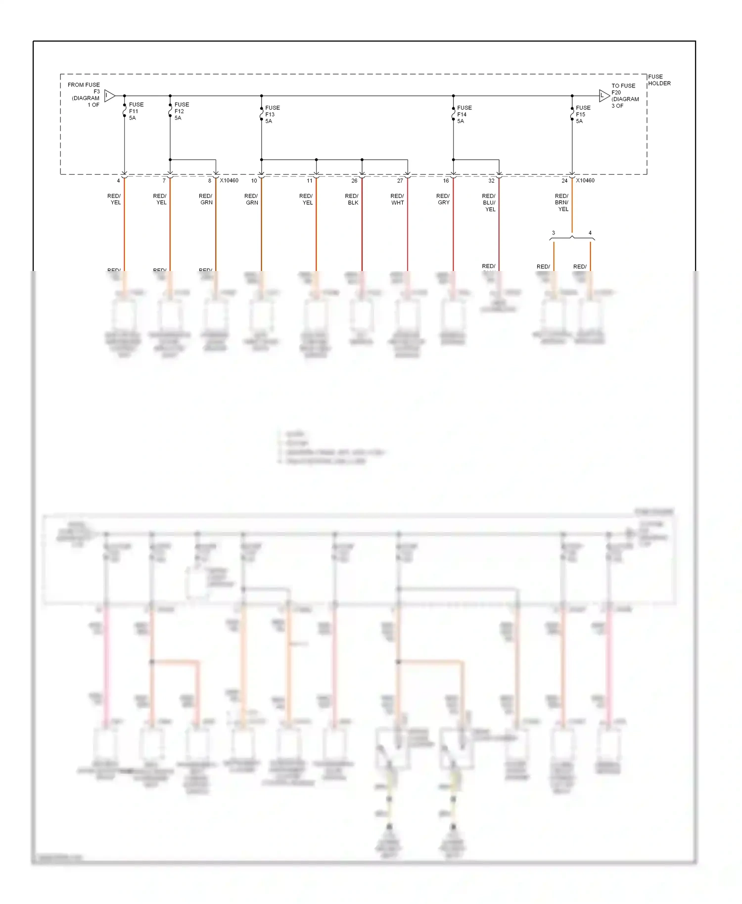 Wiring diagram passenger's door module for BMW X5 E53 facelift (2003-2007) (2 of 13)
