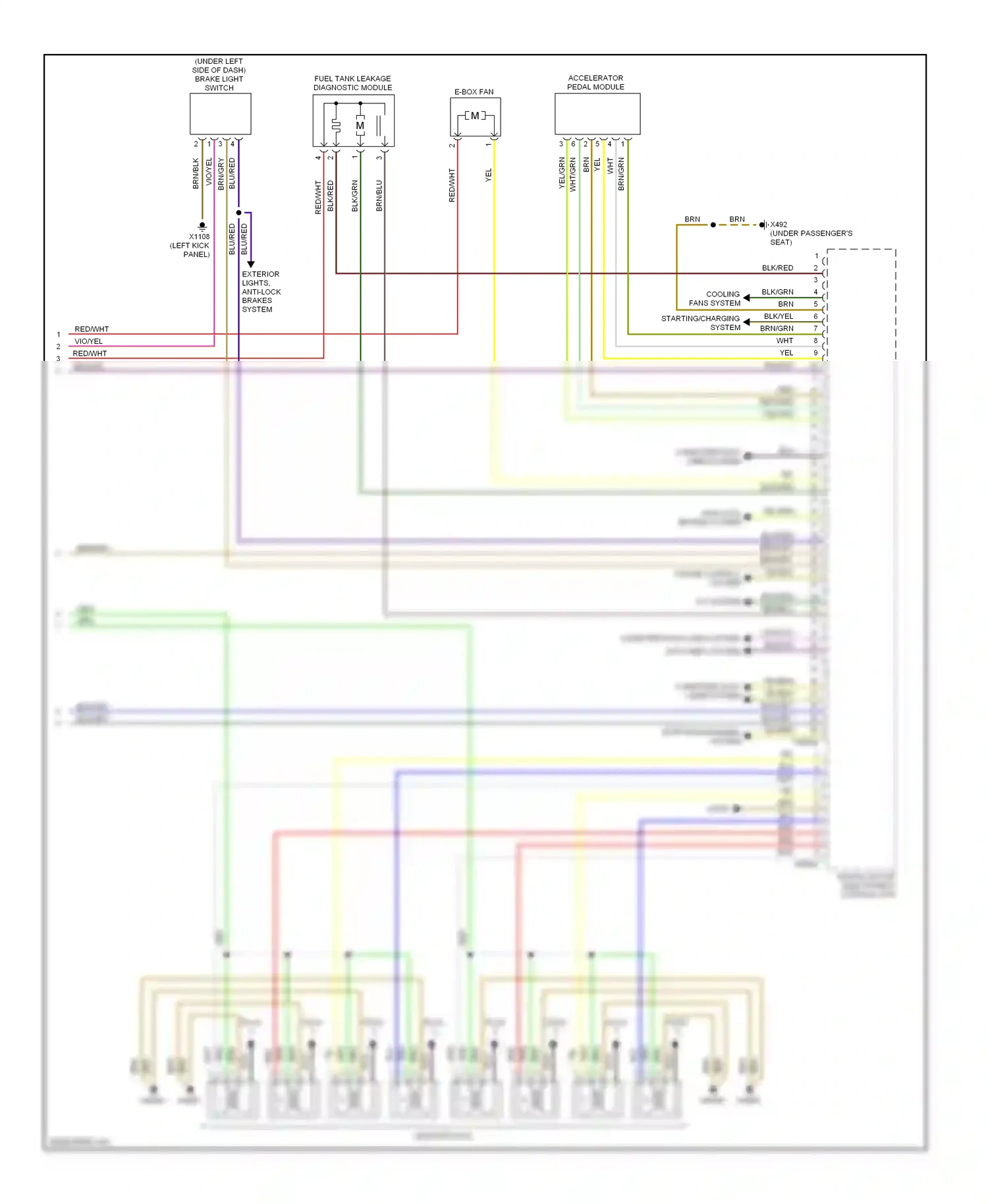 BMW X5 E53 facelift (2003-2007) plug wiring diagram  (1 of 2)