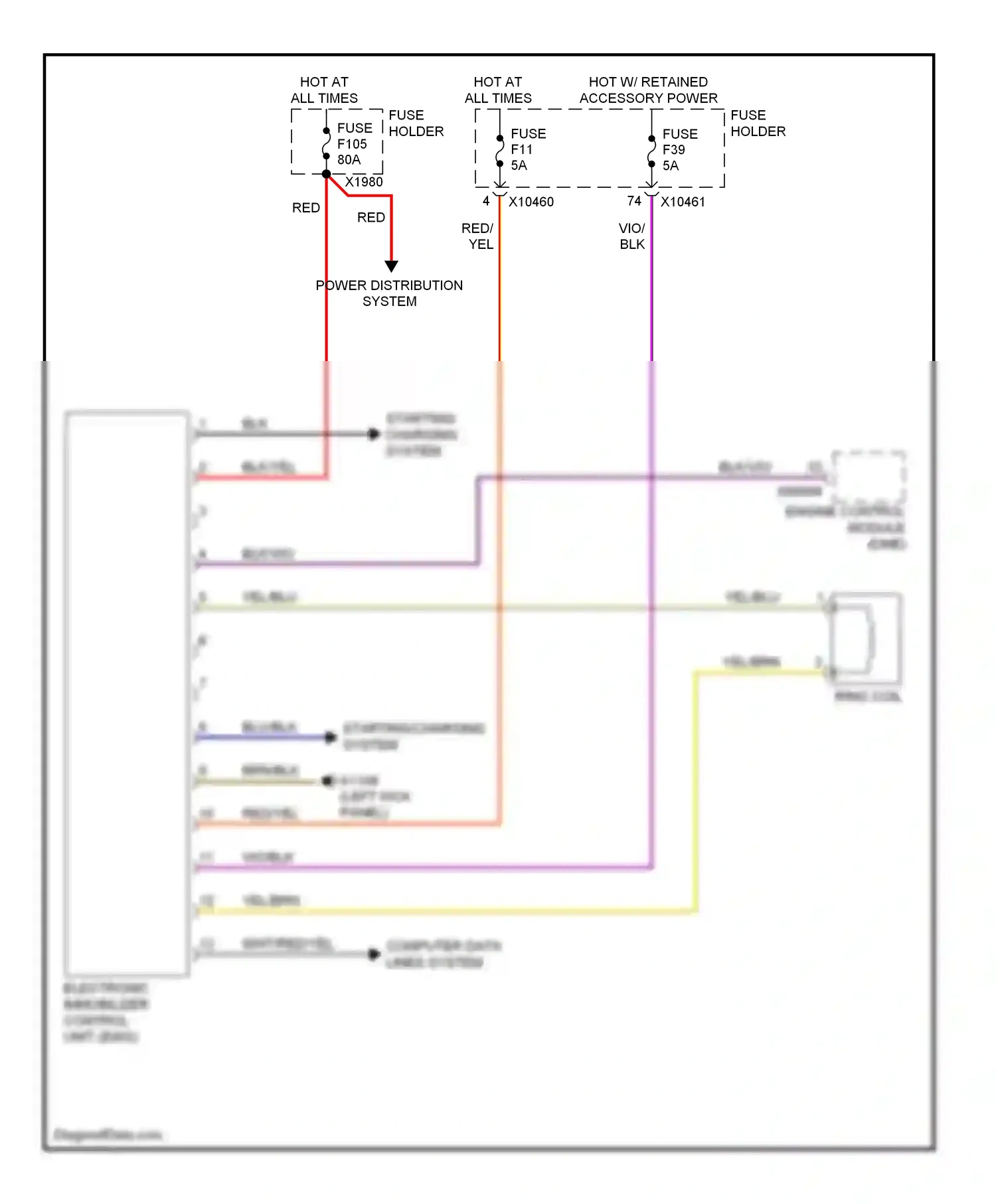 Wiring diagram ring coil for BMW X5 E53 facelift (2003-2007) (2 of 3)