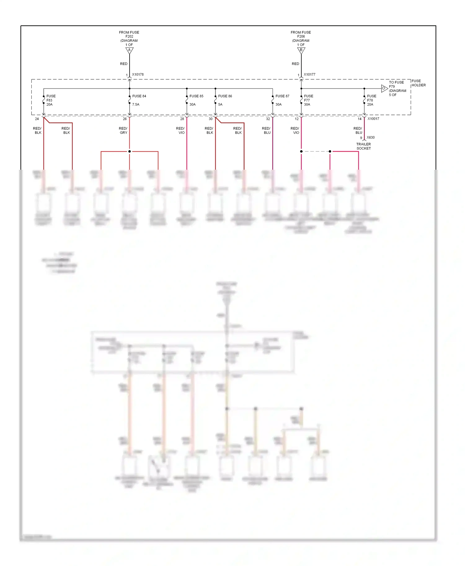 Wiring diagram unloader relay terminal 15 for BMW X5 E53 facelift (2003-2007) (2 of 3)