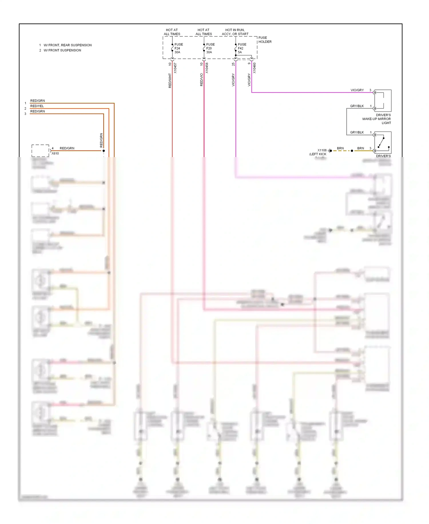BMW X5 E53 facelift (2003-2007) vio/gry wiring diagram  (1 of 3)