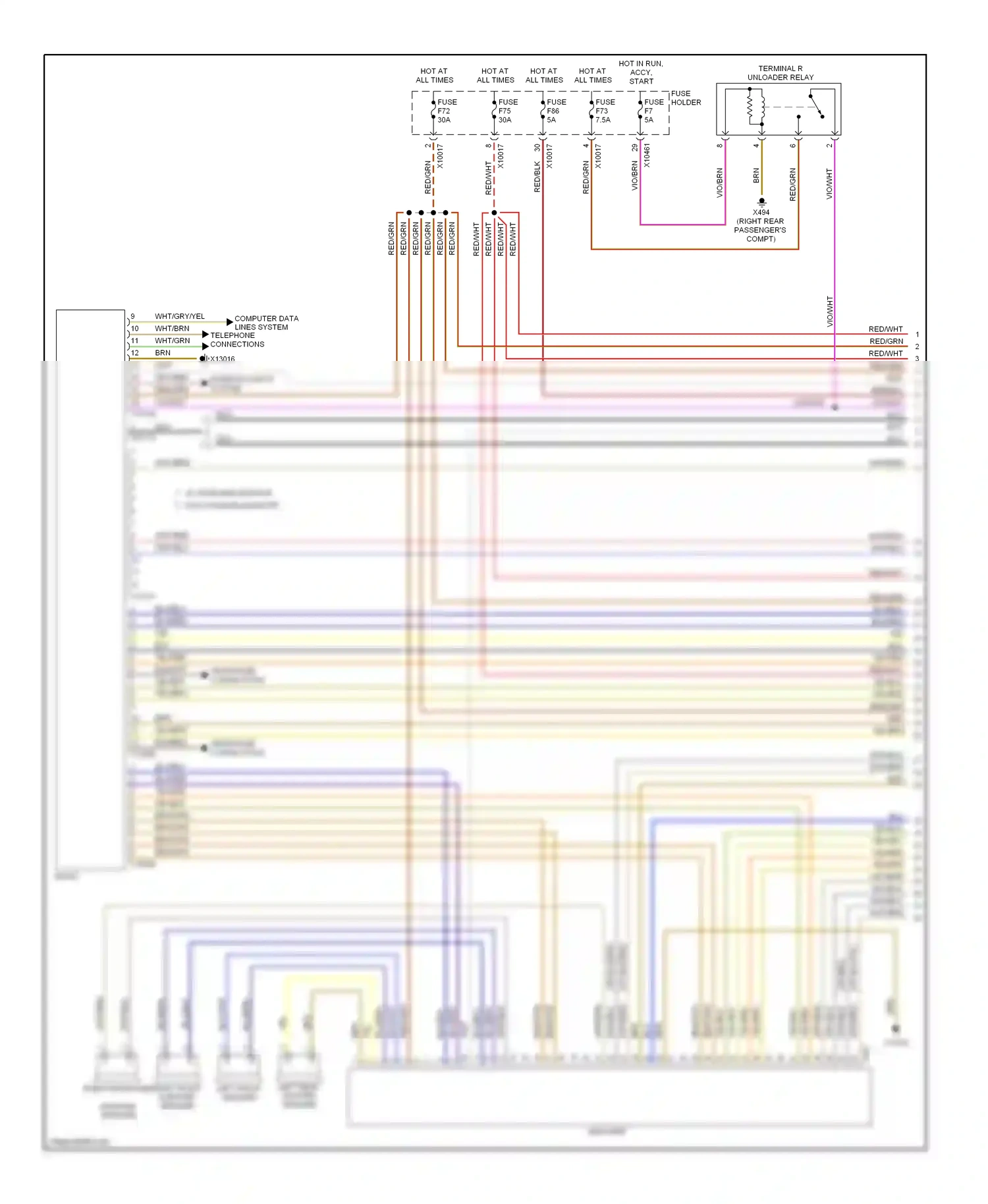 Wiring diagram wht for BMW X5 E53 facelift (2003-2007) (78 of 81)