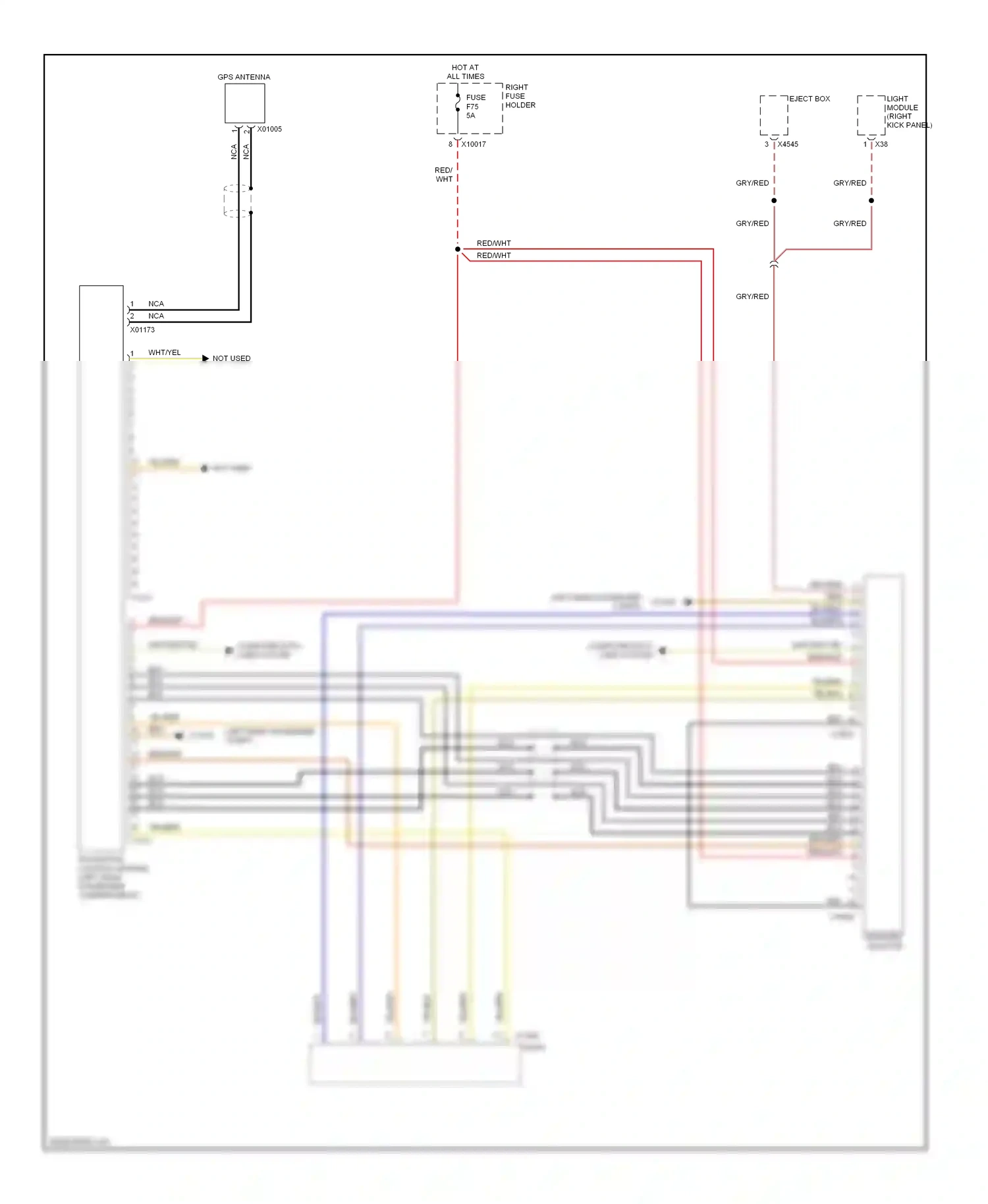 Wiring diagram wht/yel for BMW X5 E53 facelift (2003-2007) (7 of 15)
