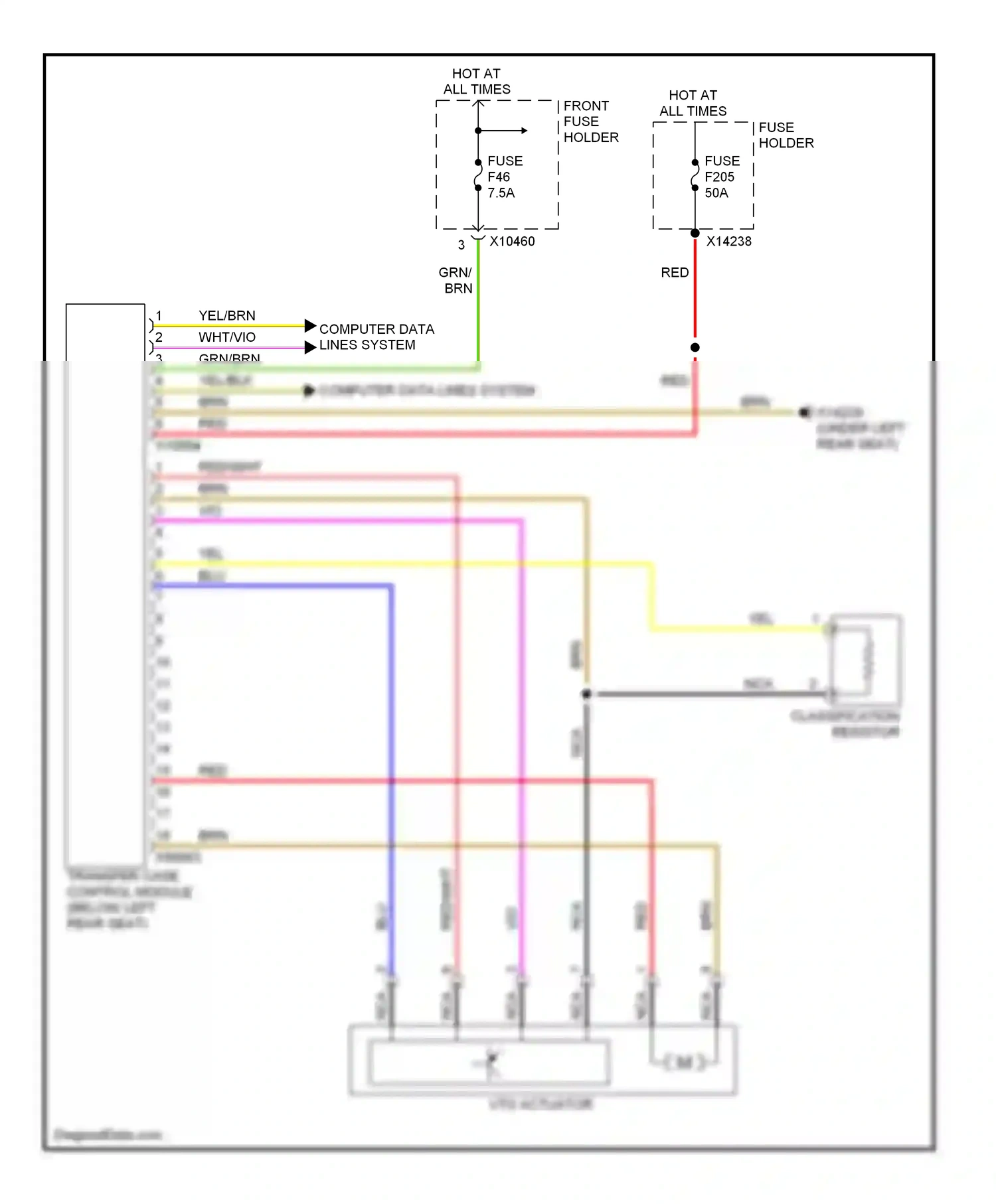 Wiring diagram yel/blk for BMW X5 E53 facelift (2003-2007) (61 of 64)
