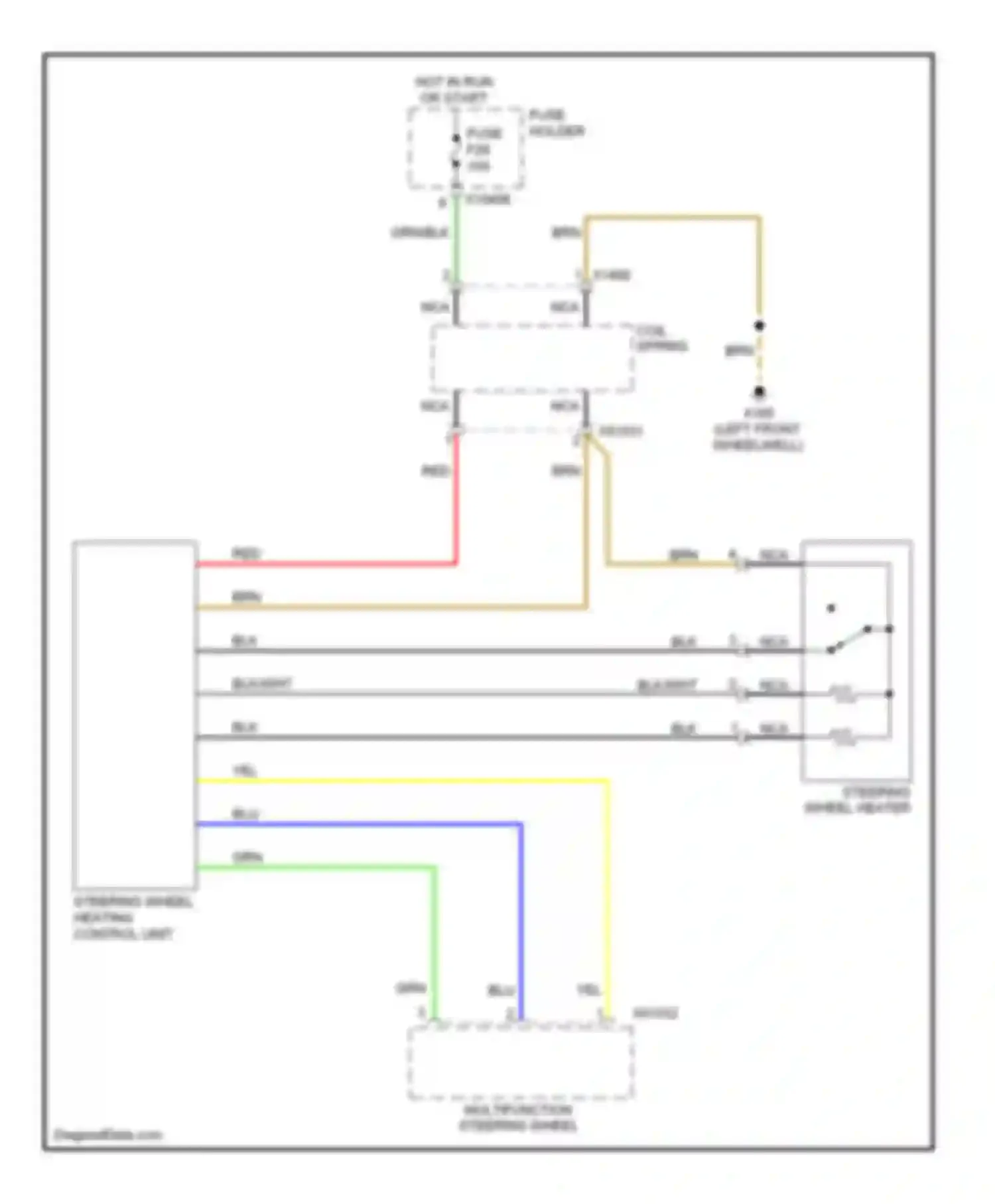 X5 BMW E53 (1999-2003): Heated steering wheel circuit