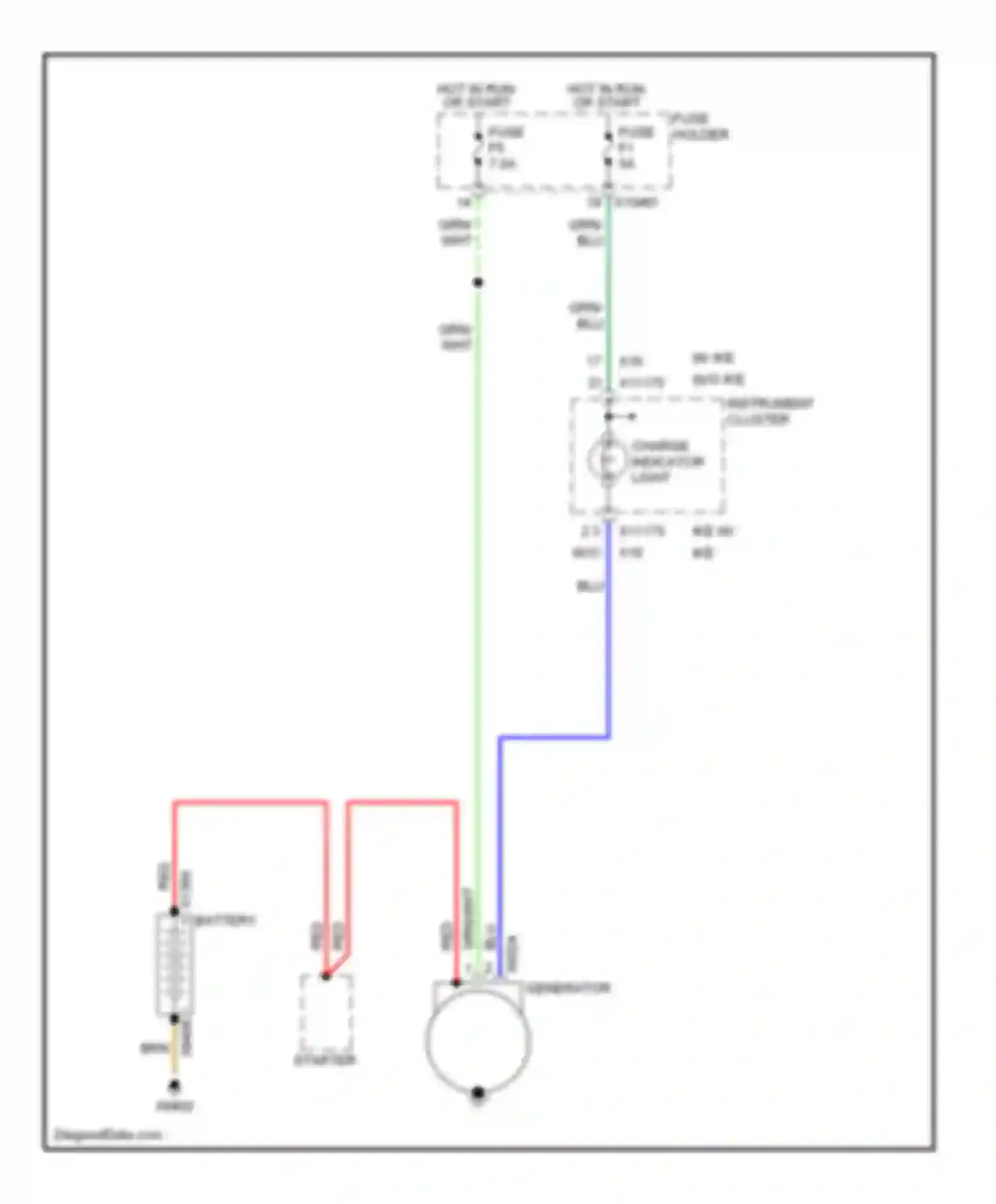 X5 BMW E53 (1999-2003): 3.0l, charging circuit