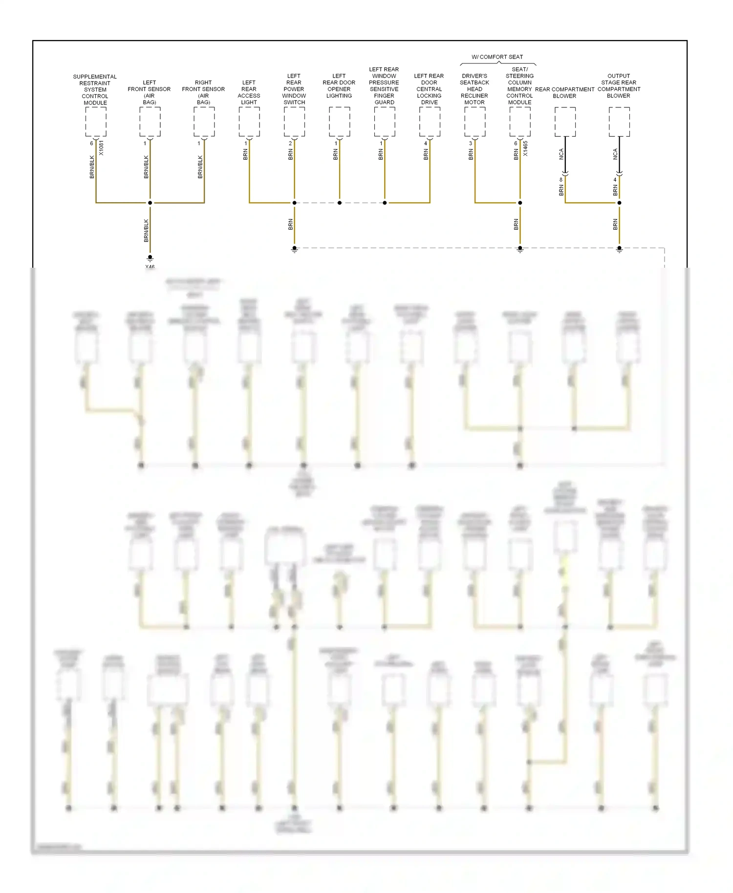 Wiring diagram abs/dsc control module for BMW X5 E53 (1999-2003) (9 of 10)