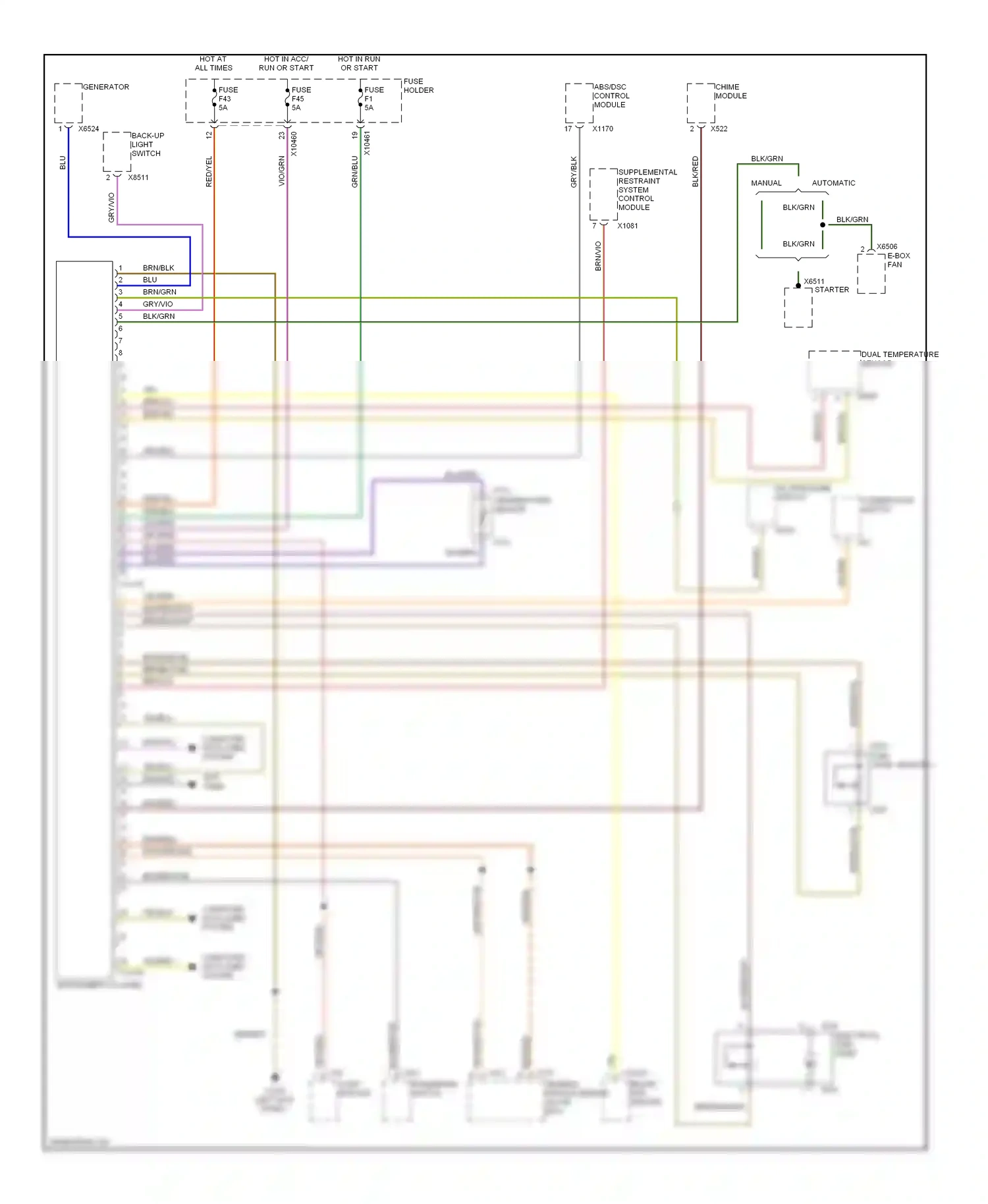 Wiring diagram blk/wht for BMW X5 E53 (1999-2003) (11 of 31)