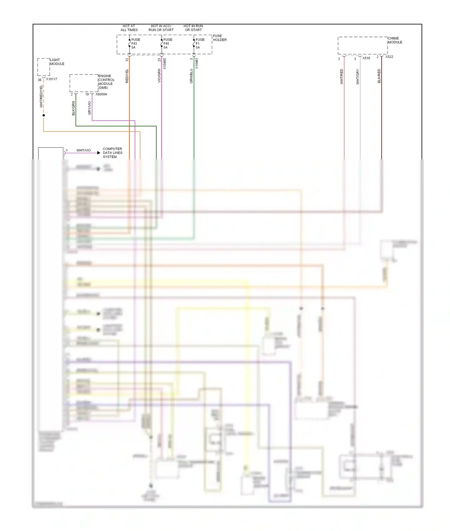 Wiring diagram blu/red for BMW X5 E53 (1999-2003) (23 of 49)