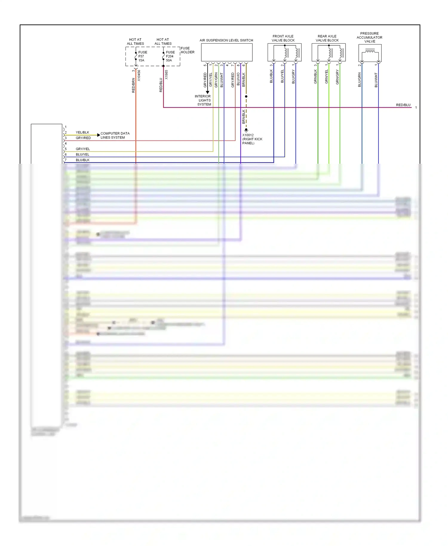 Wiring diagram blu/yel for BMW X5 E53 (1999-2003) (5 of 21)