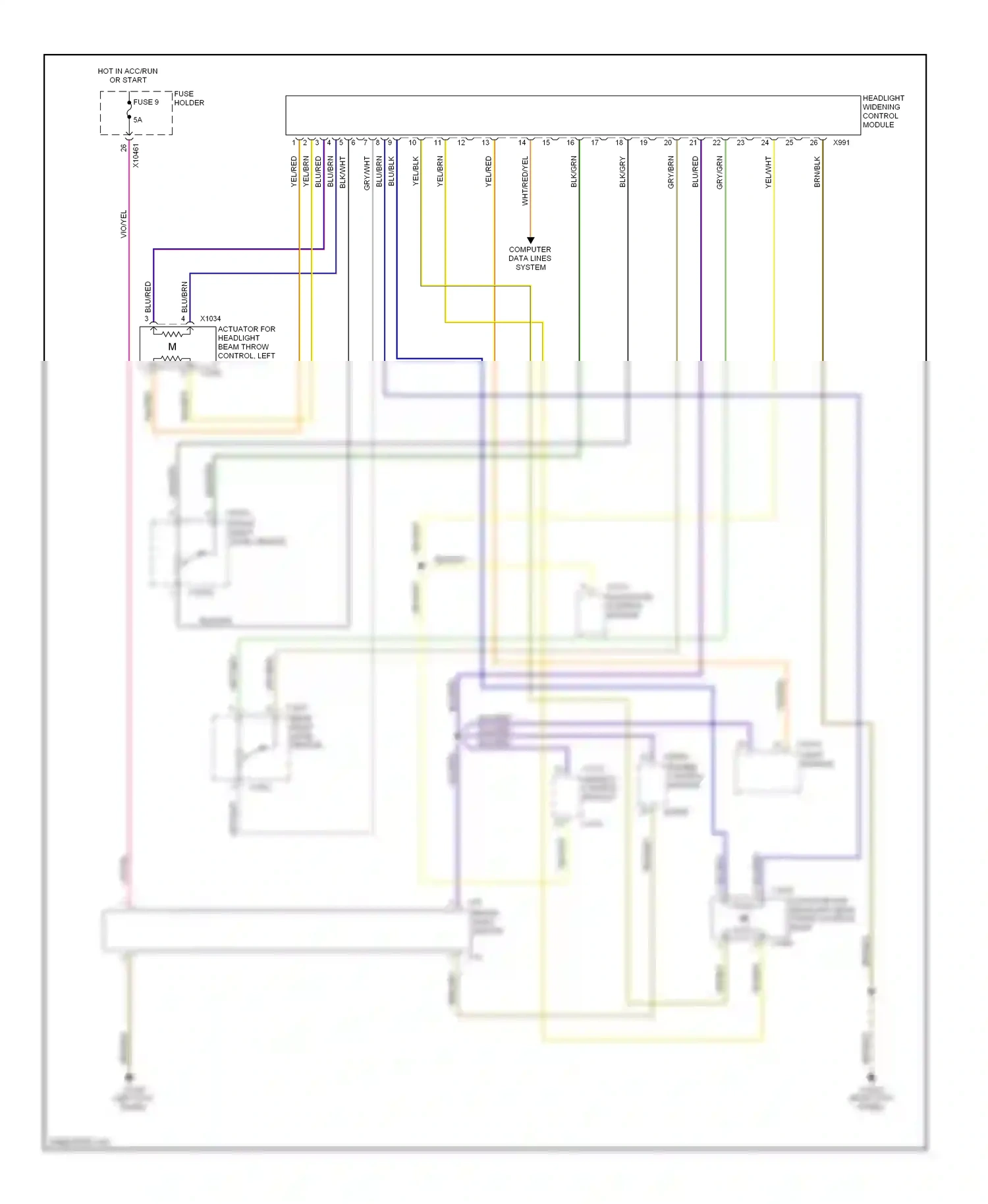 Wiring diagram brn/gry for BMW X5 E53 (1999-2003) (16 of 20)
