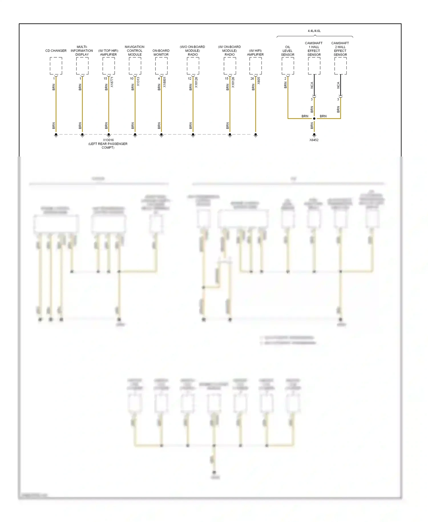 Wiring diagram camshaft 2 hall effect sensor for BMW X5 E53 (1999-2003) (1 of 1)