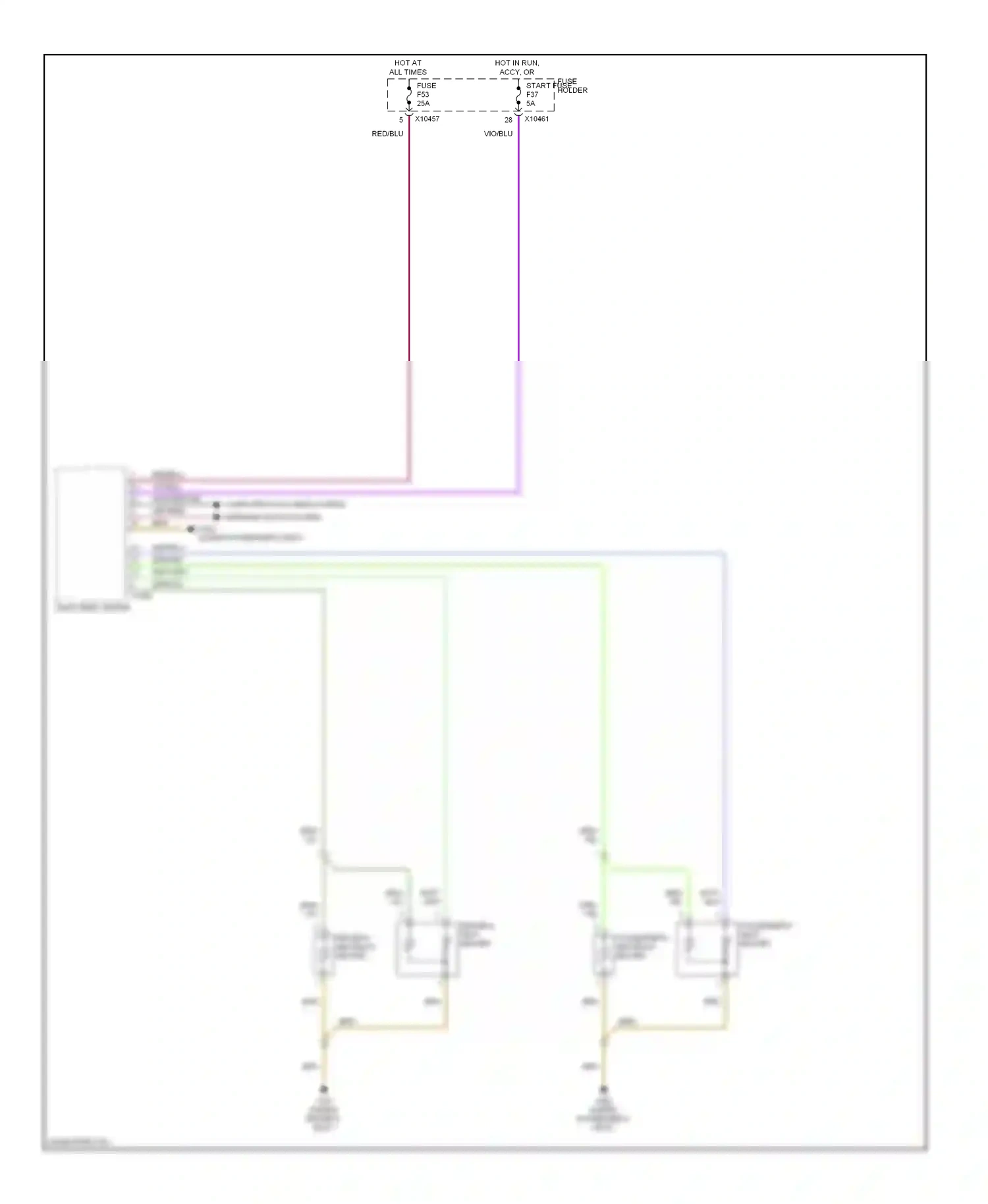 Wiring diagram computer data lines system interior lights system for BMW X5 E53 (1999-2003) (3 of 4)