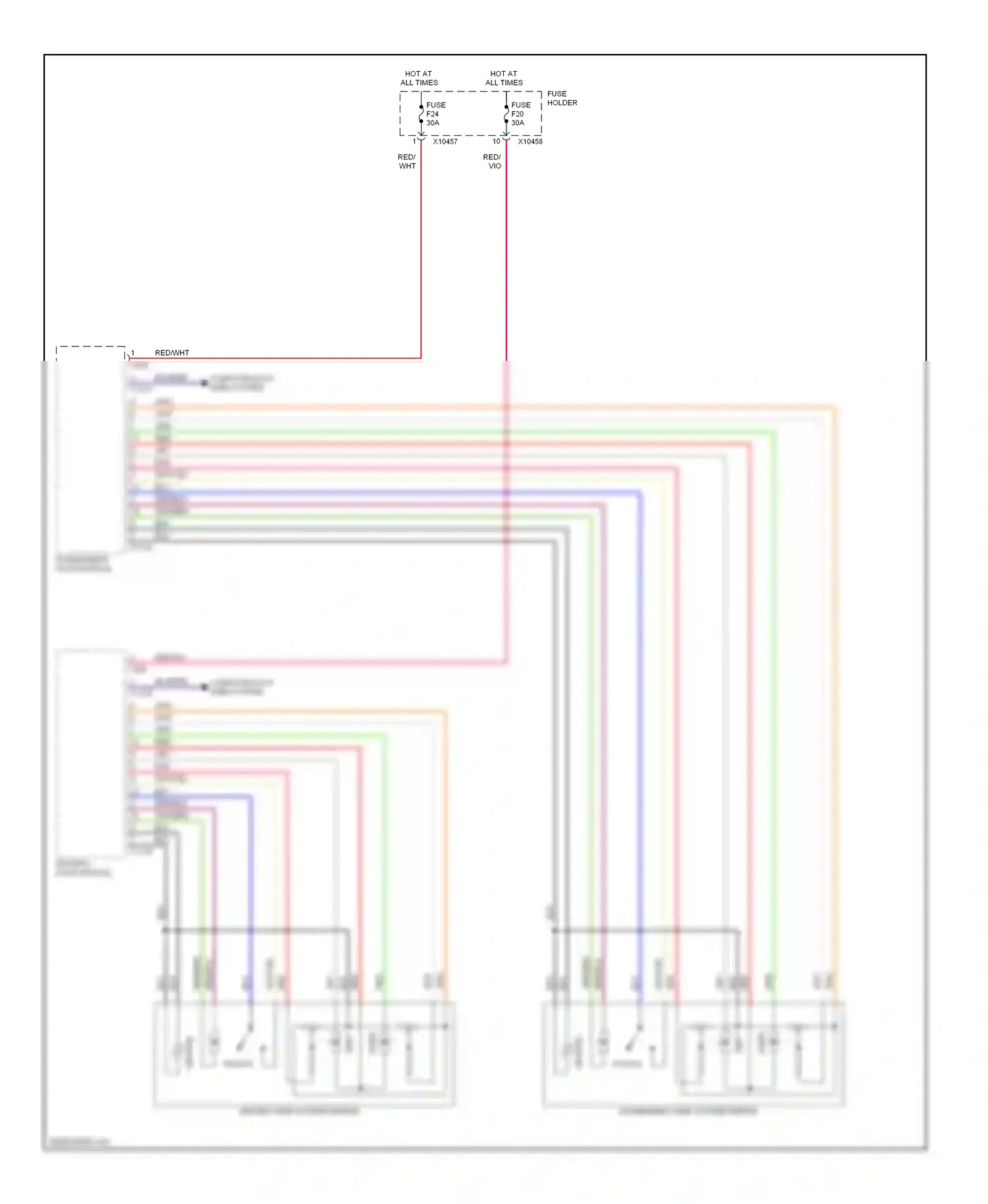 Wiring diagram driver's side outside mirror for BMW X5 E53 (1999-2003) (1 of 2)