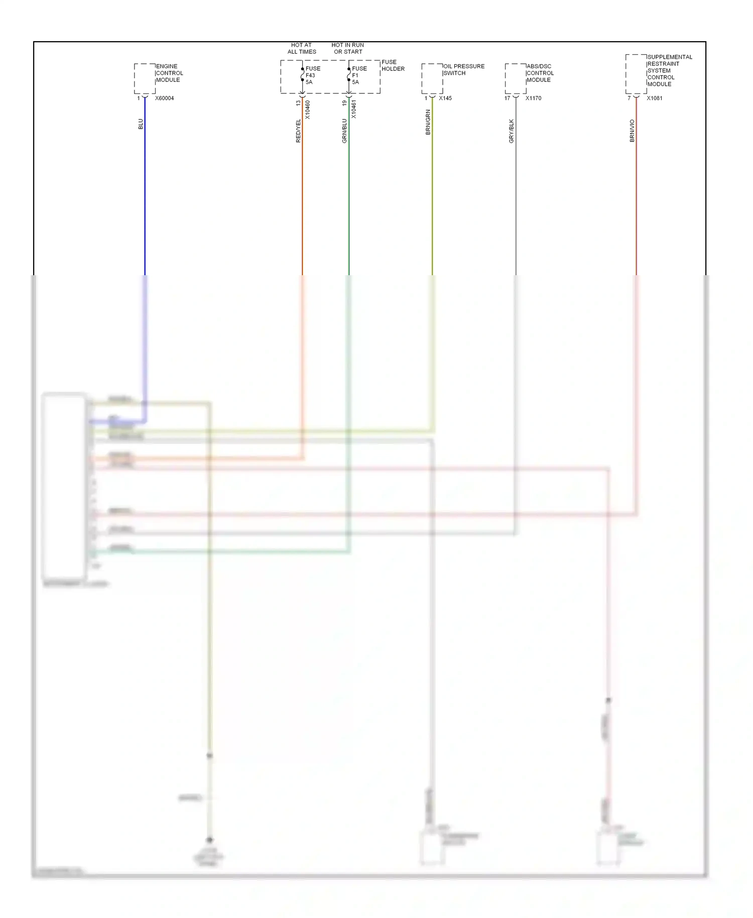 Wiring diagram engine control module for BMW X5 E53 (1999-2003) (1 of 11)