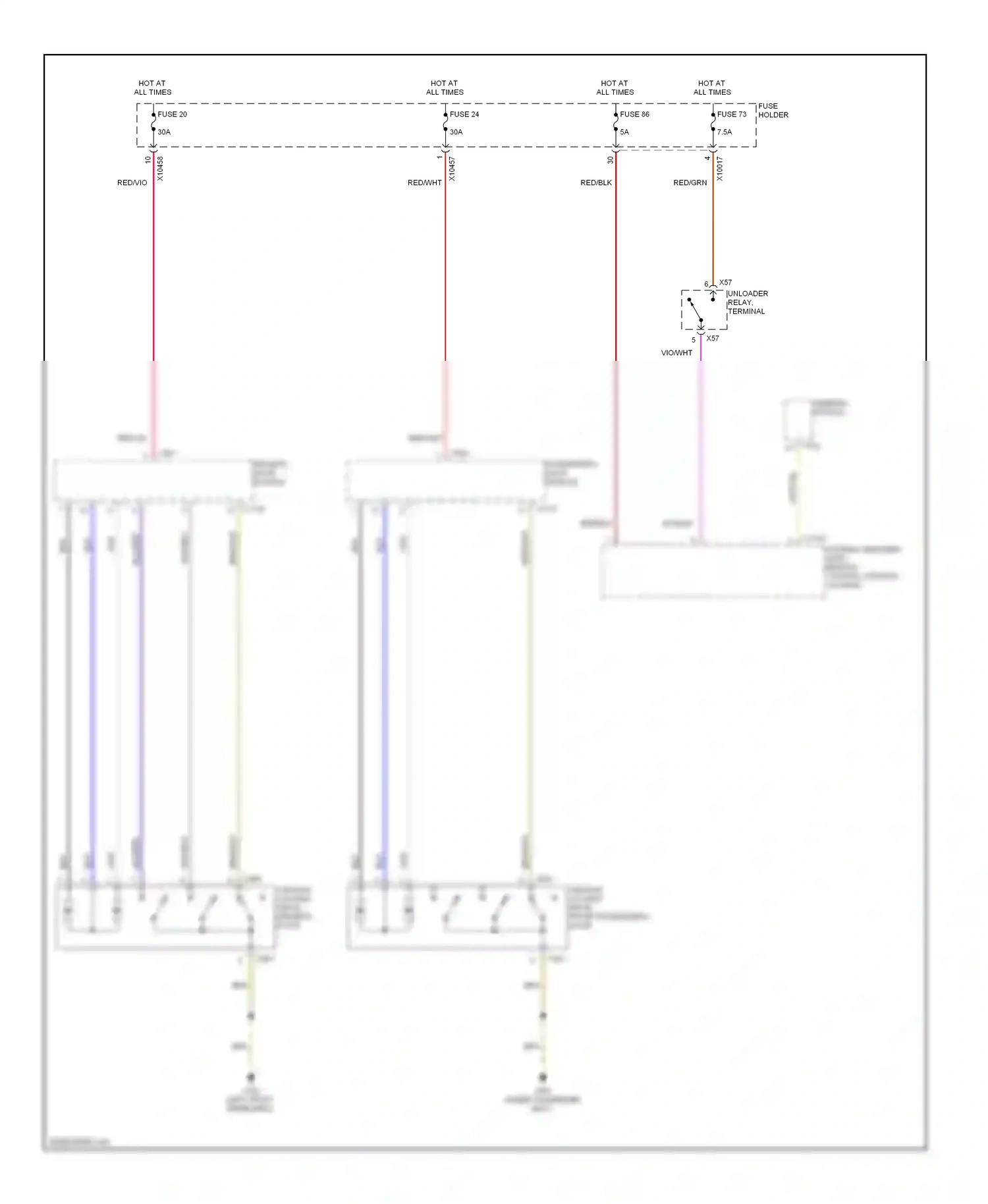Wiring diagram fuse 86 for BMW X5 E53 (1999-2003) (3 of 6)