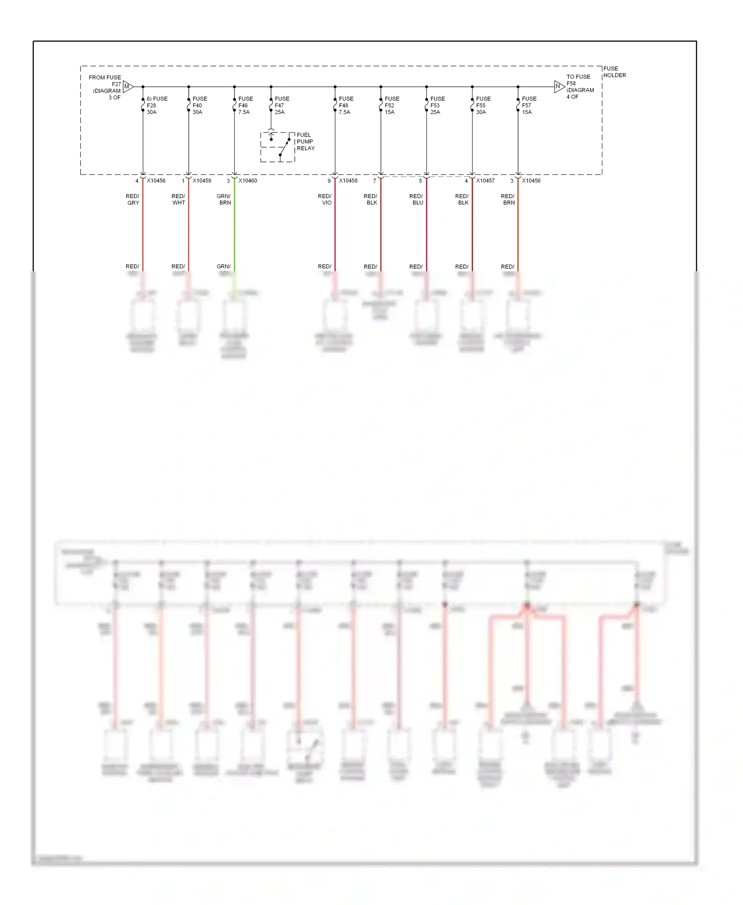 Wiring diagram fuse holder for BMW X5 E53 (1999-2003) (39 of 62)