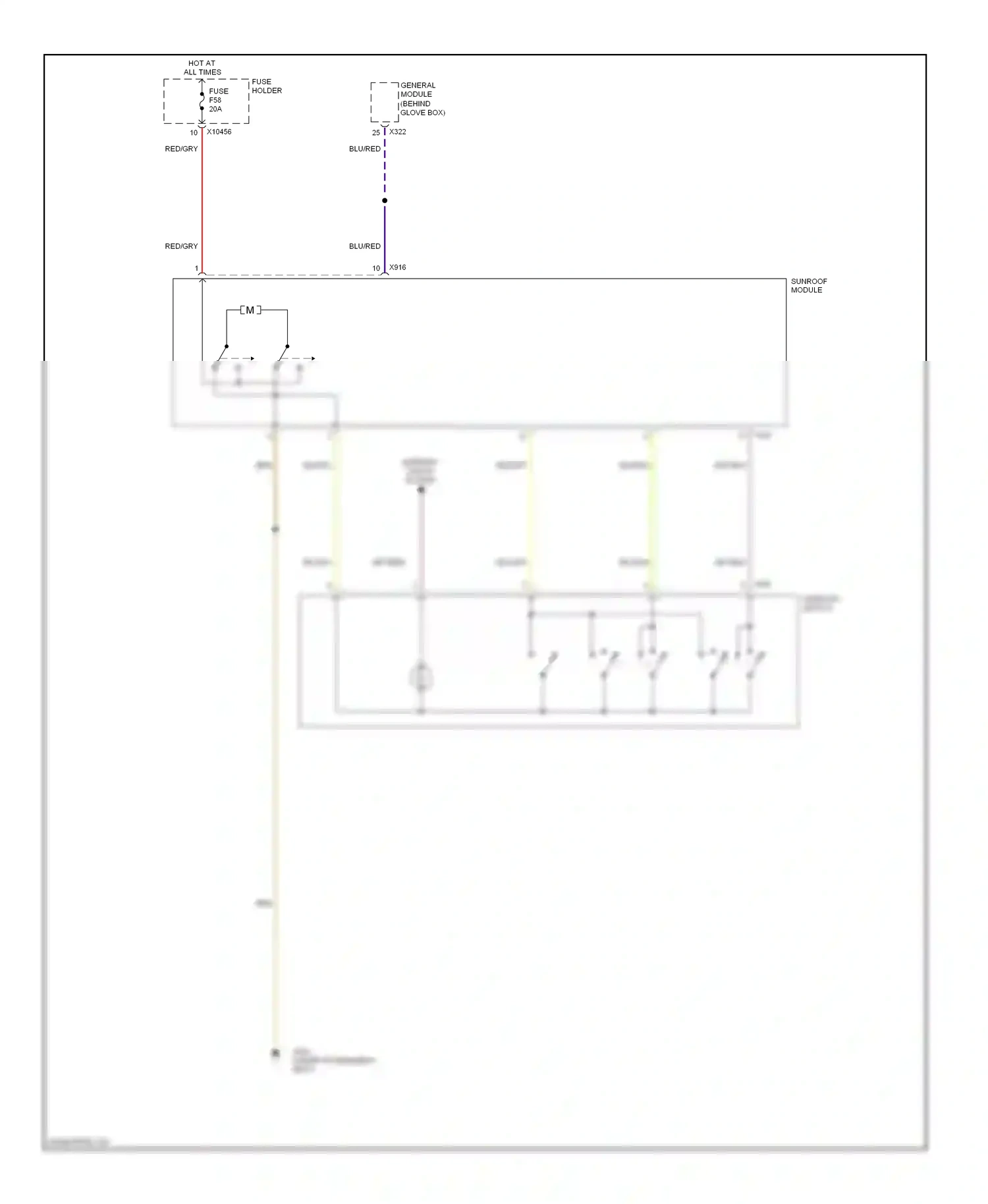 Wiring diagram general module for BMW X5 E53 (1999-2003) (30 of 39)